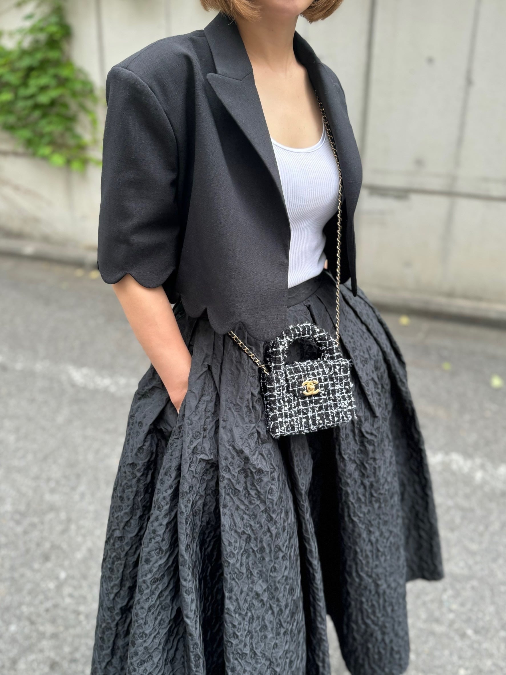 モデル身長:157.5㎝ / サイズ:FREE