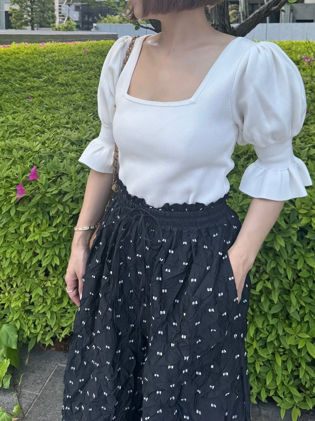 モデル身長:157.5㎝ / サイズ:FREE