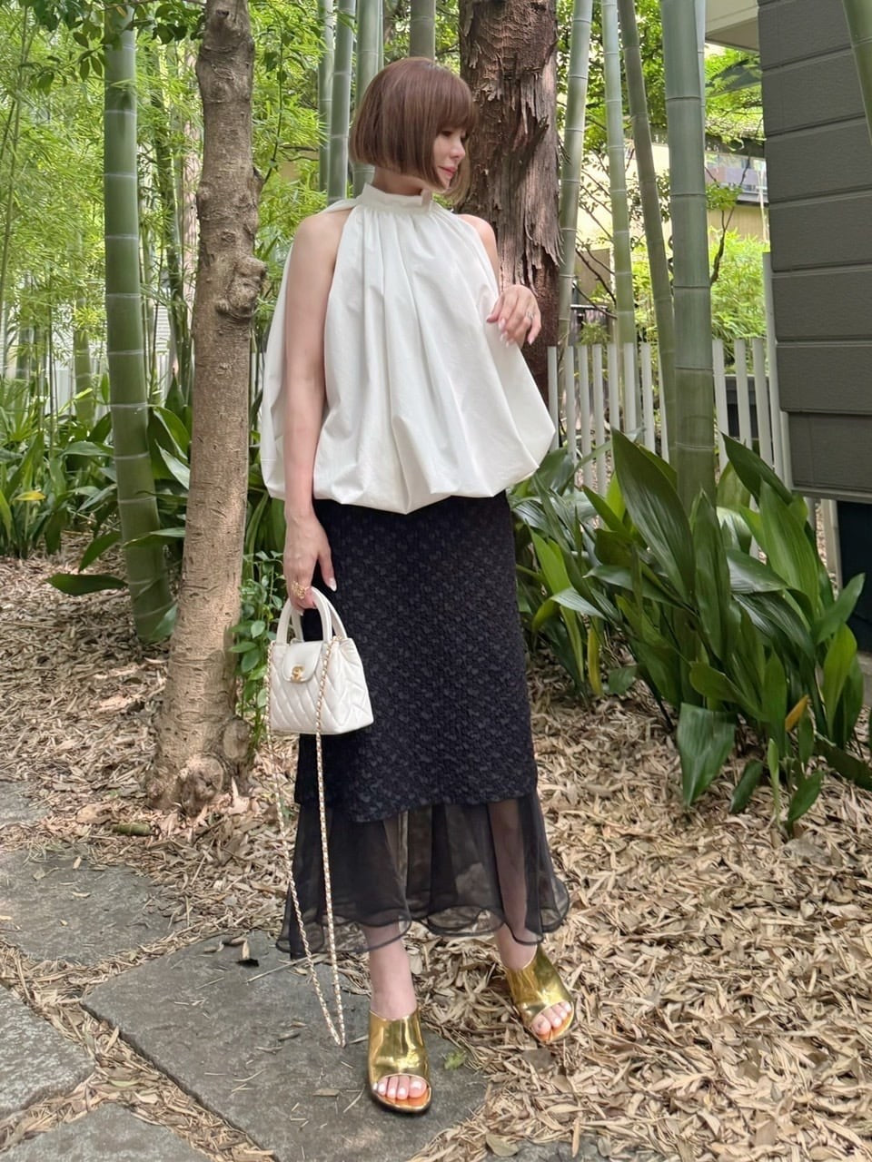 モデル身長:157.5㎝ / サイズ:FREE