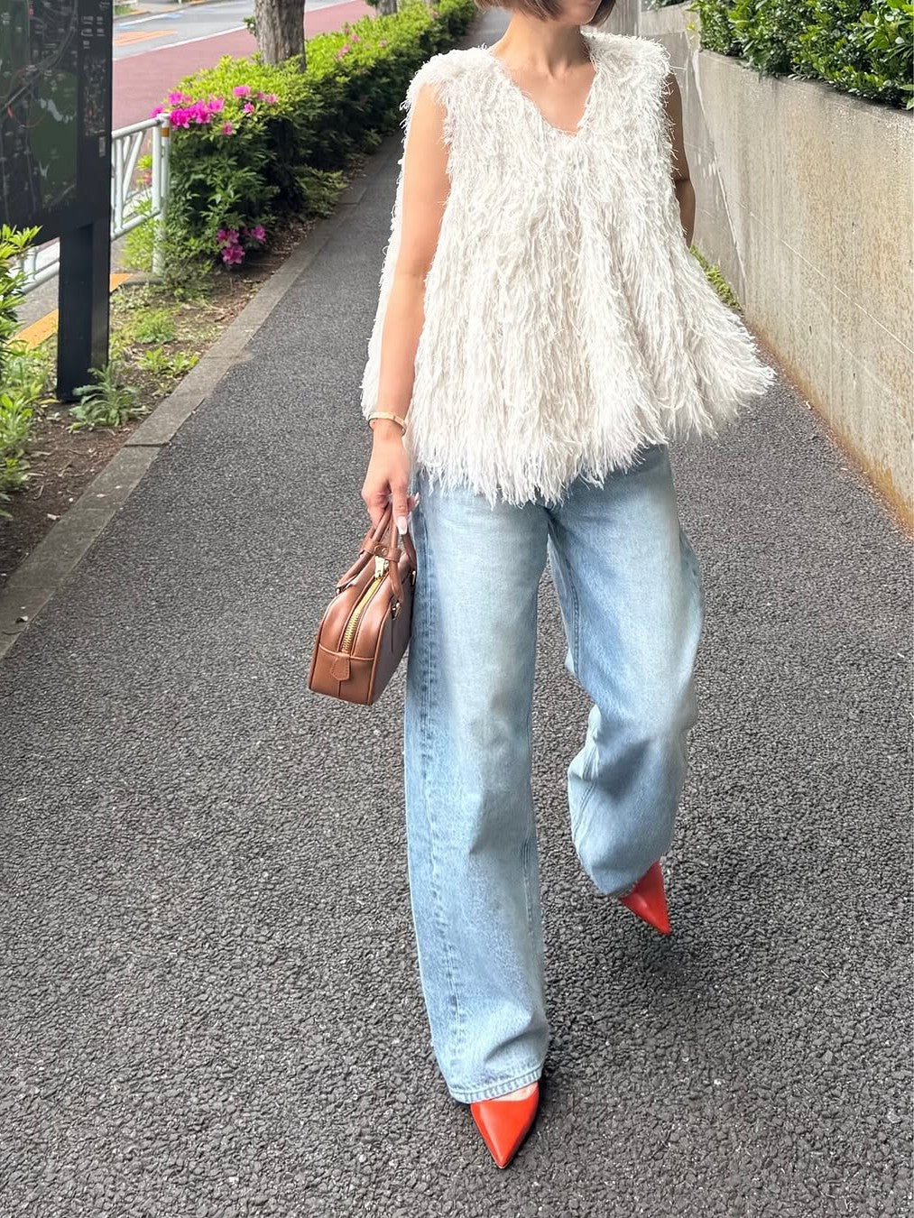 モデル身長:157.5㎝ / サイズ:FREE