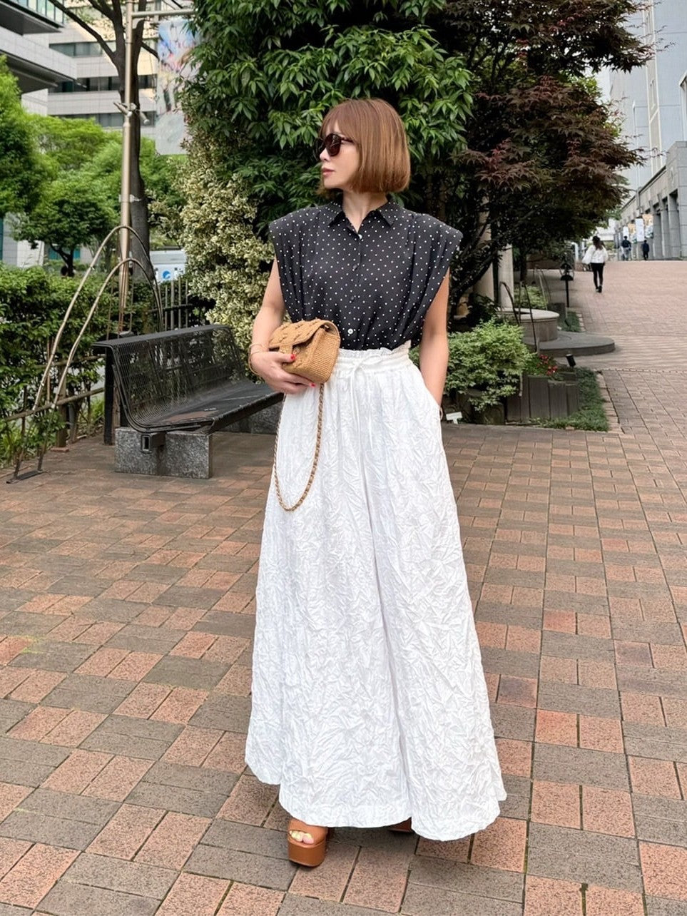 モデル身長:157.5㎝ / サイズ:FREE