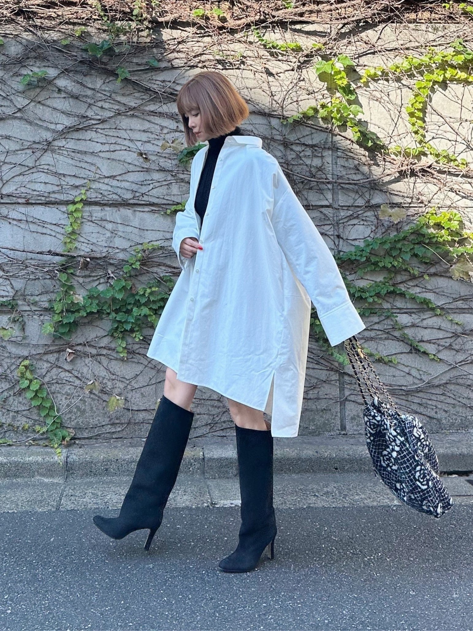 モデル身長:157.5㎝ / サイズ:FREE