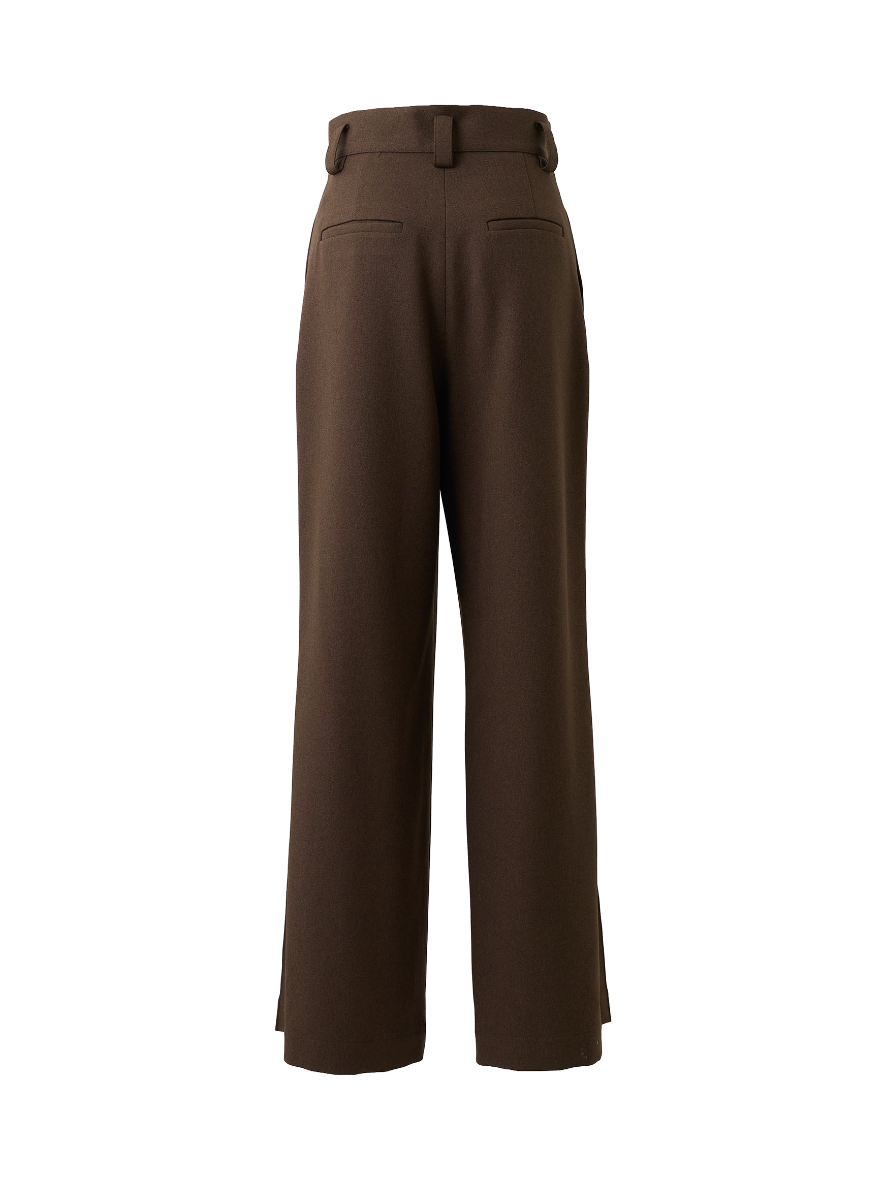 Lara high-waisted tuck wide pants