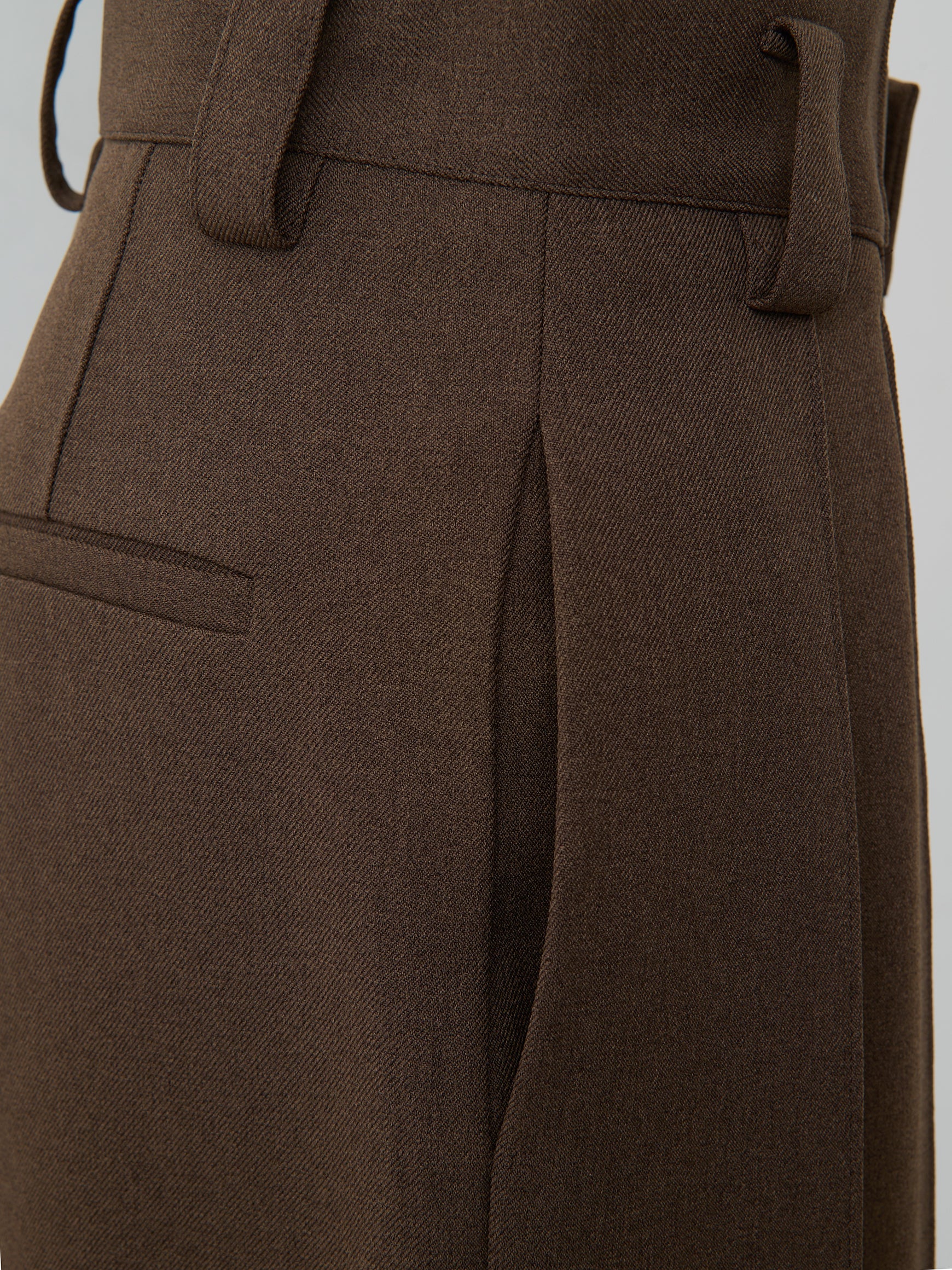 Lara high-waisted tuck wide pants