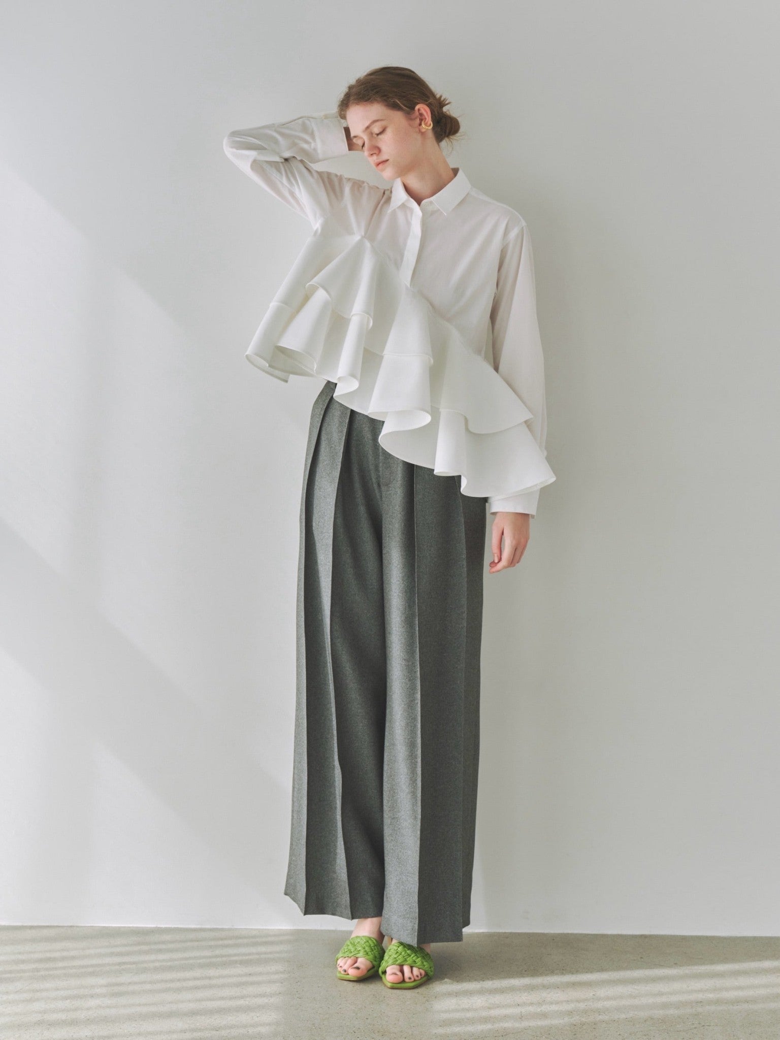 Florian asymmetrical ruffle blouse