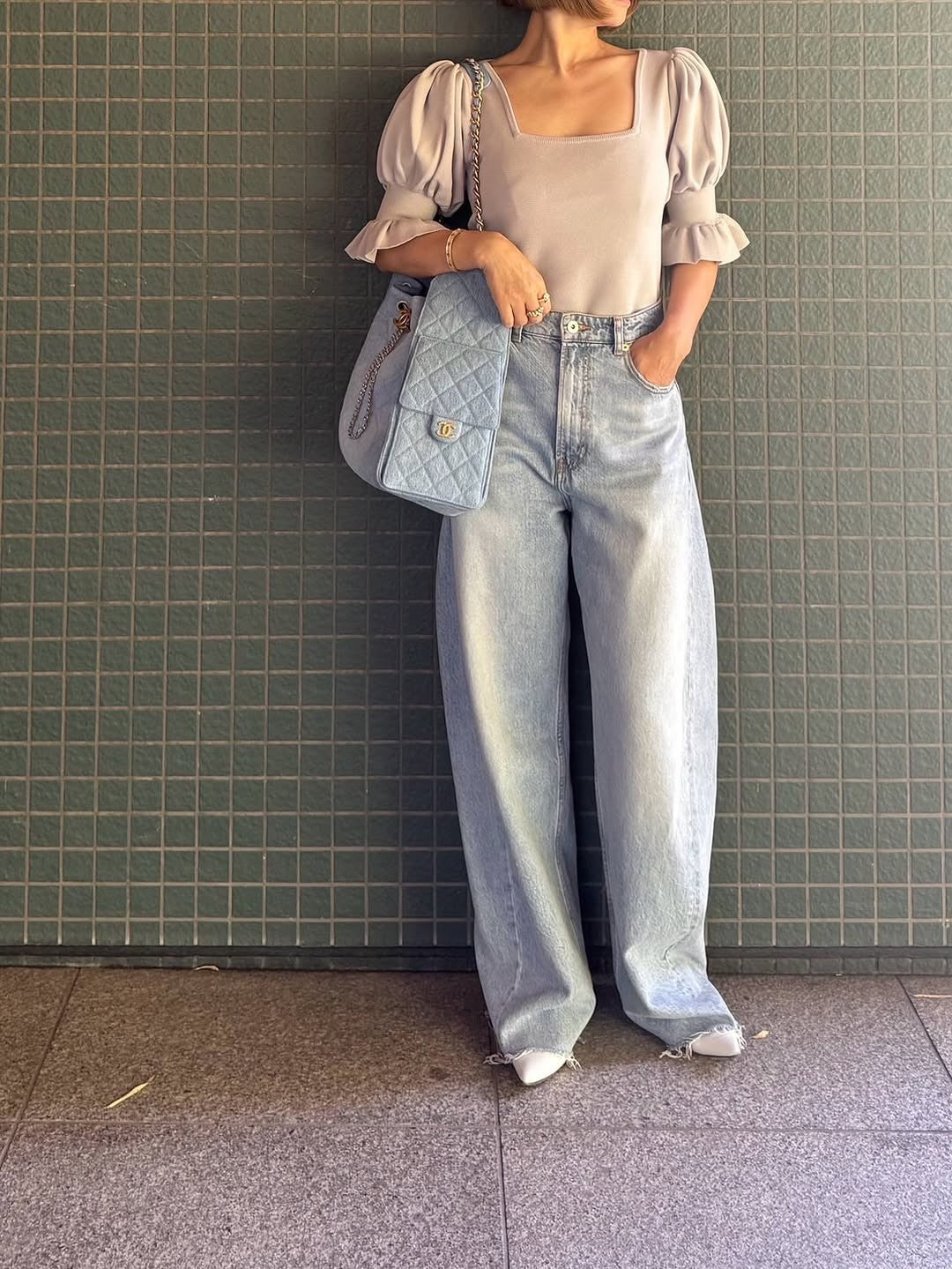 モデル身長:157.5㎝ / サイズ:FREE