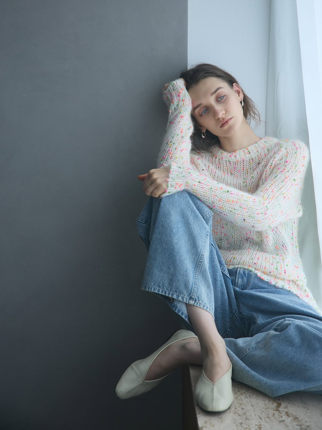 カラフルポンポンニット Sylvian