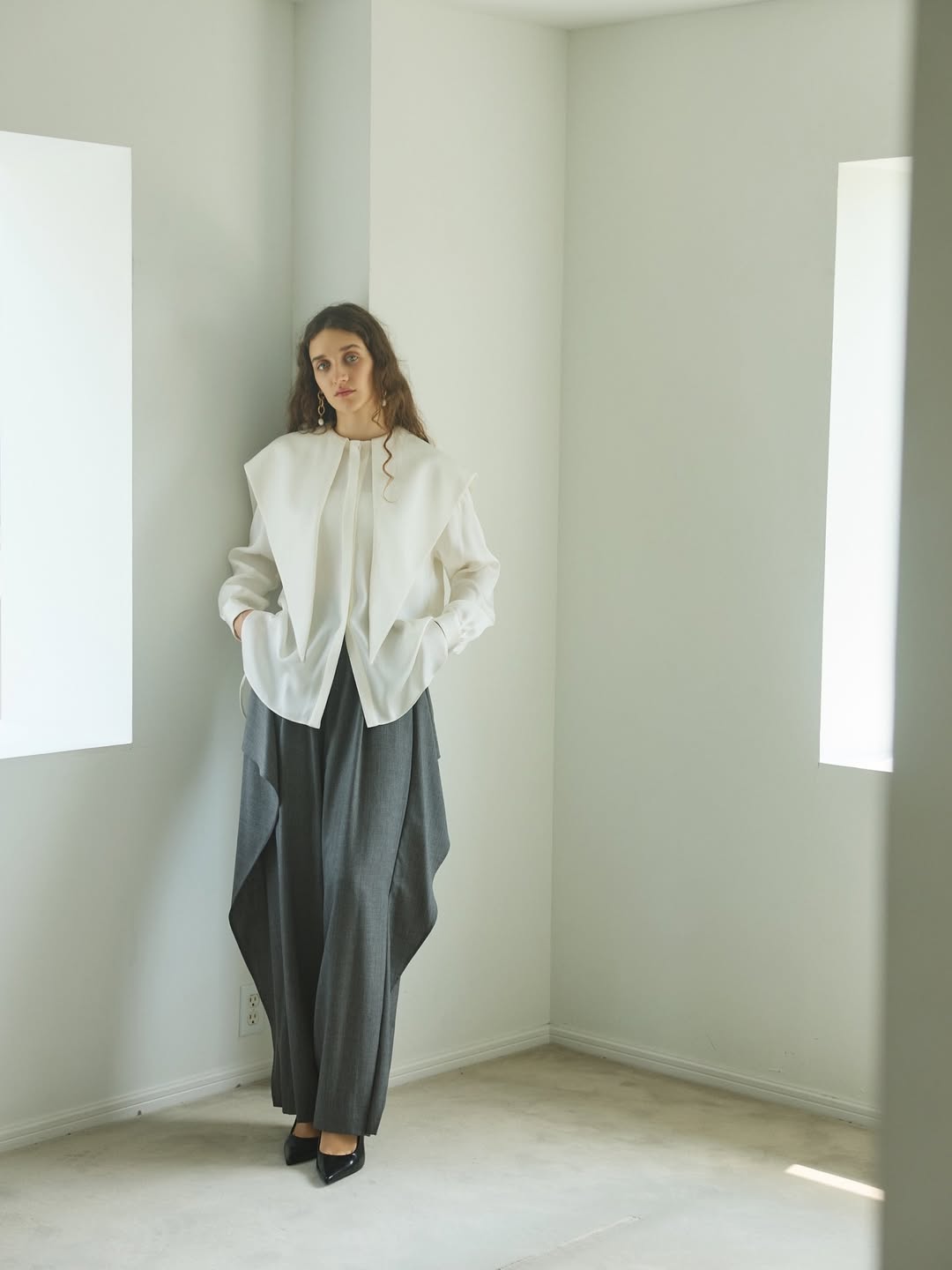 ロングカラーセーラーブラウス Agnes