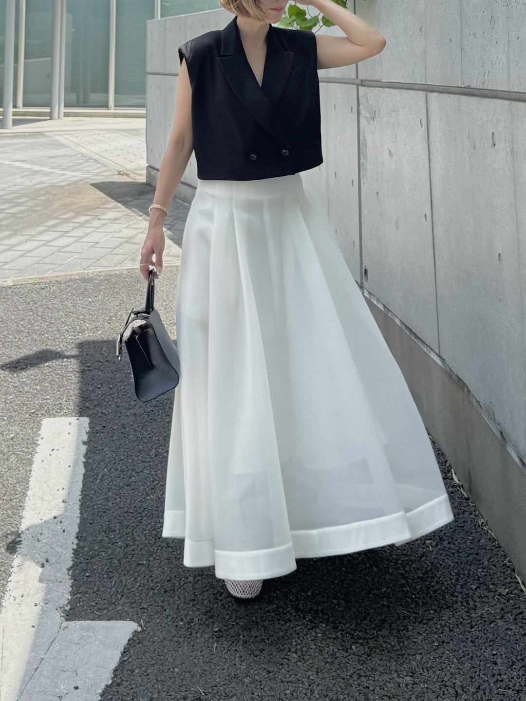 モデル身長:157.5㎝ / サイズ:FREE