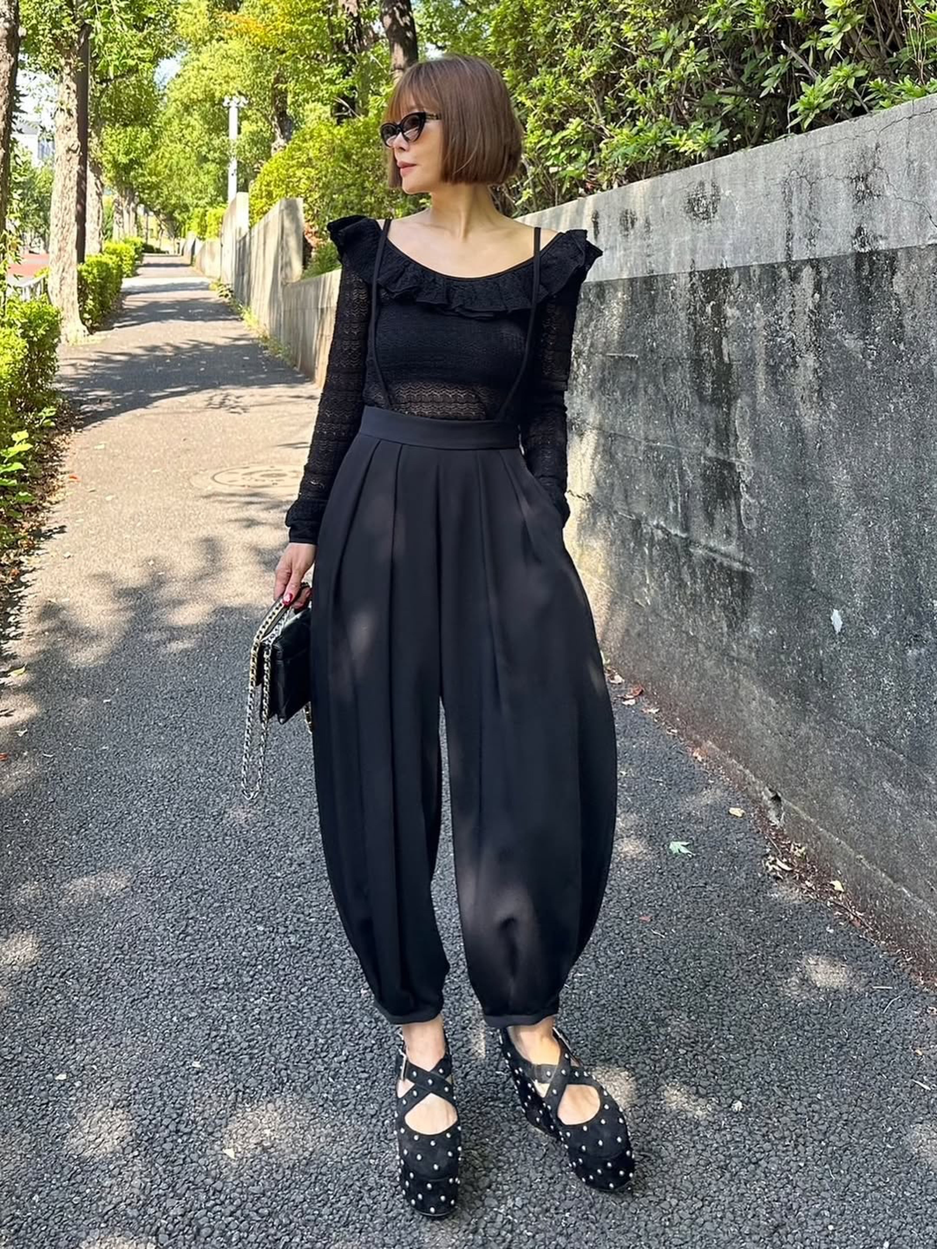透かし編みフリルニット Tommy