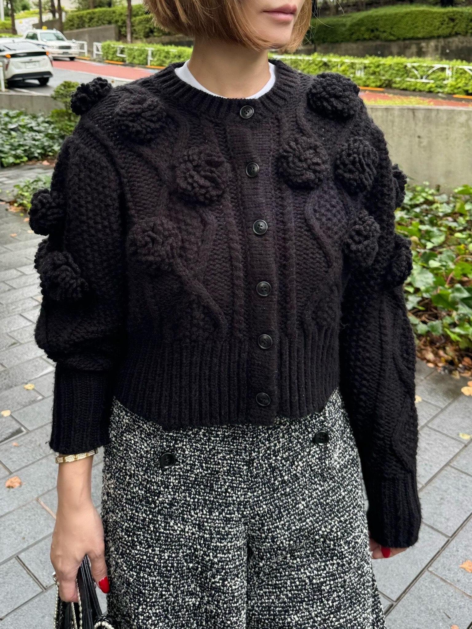 フラワーモチーフカーディガン Rose