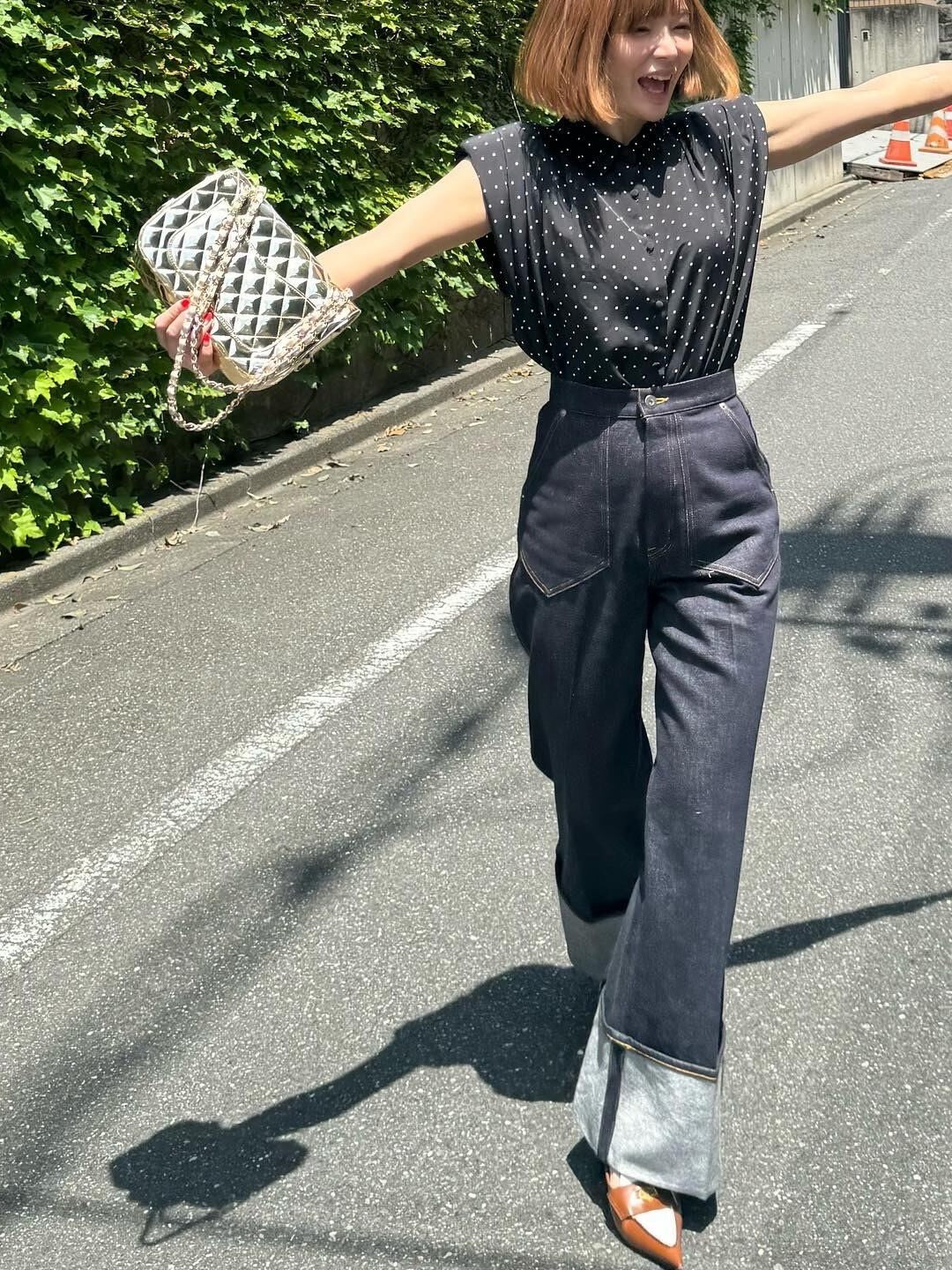 モデル身長:157.5㎝ / サイズ:FREE