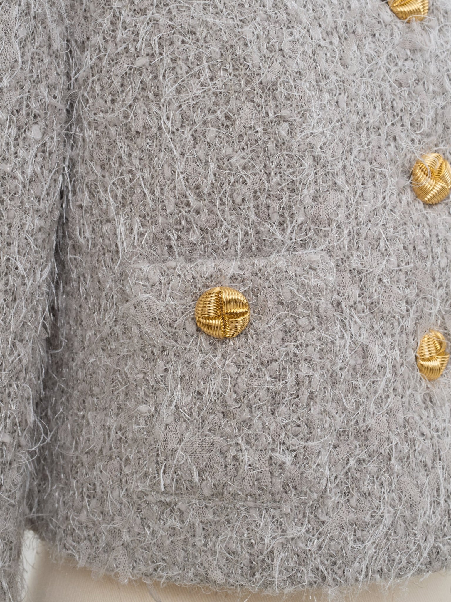 Yvonne shaggy tweed jacket