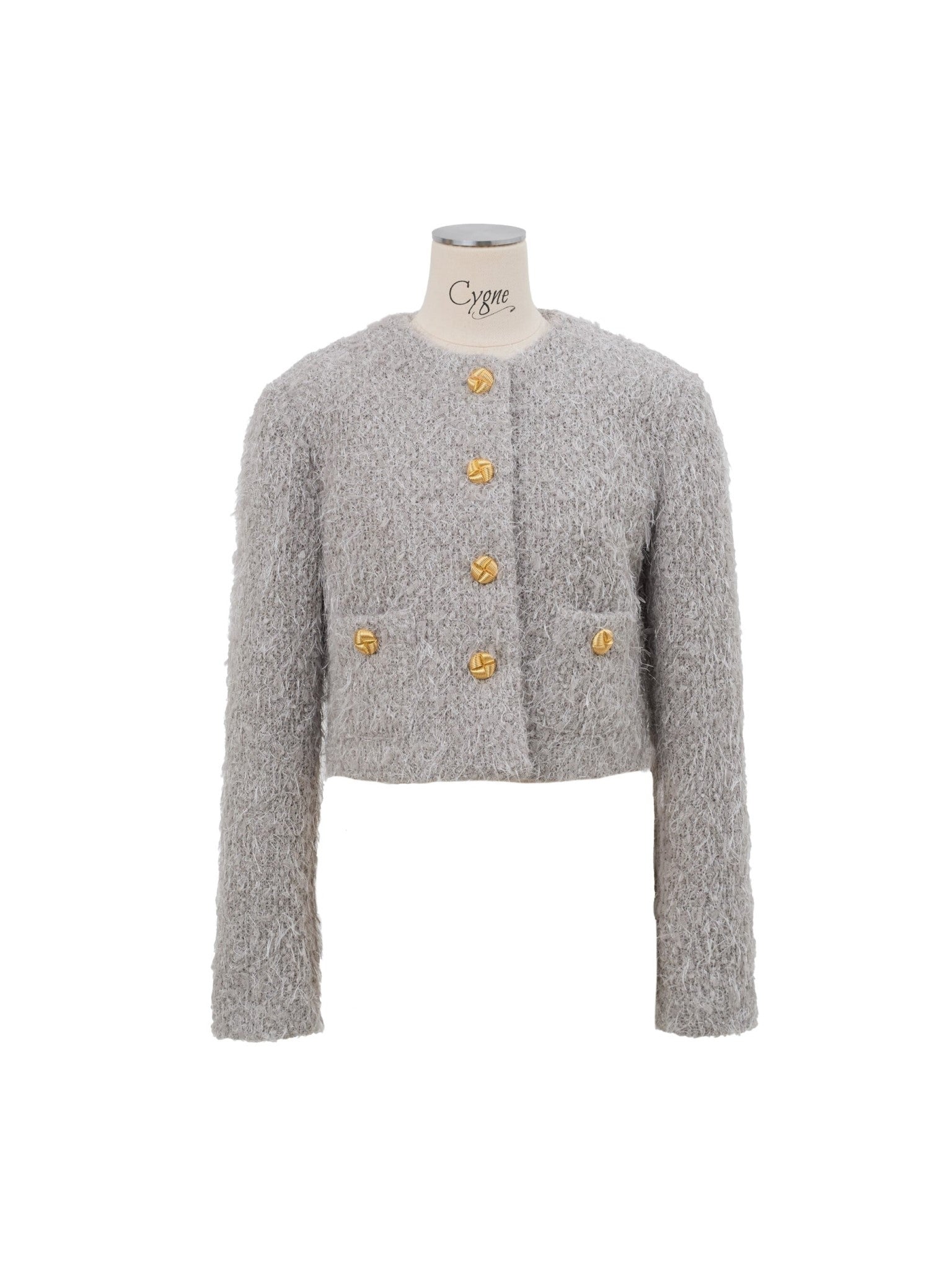 Yvonne shaggy tweed jacket
