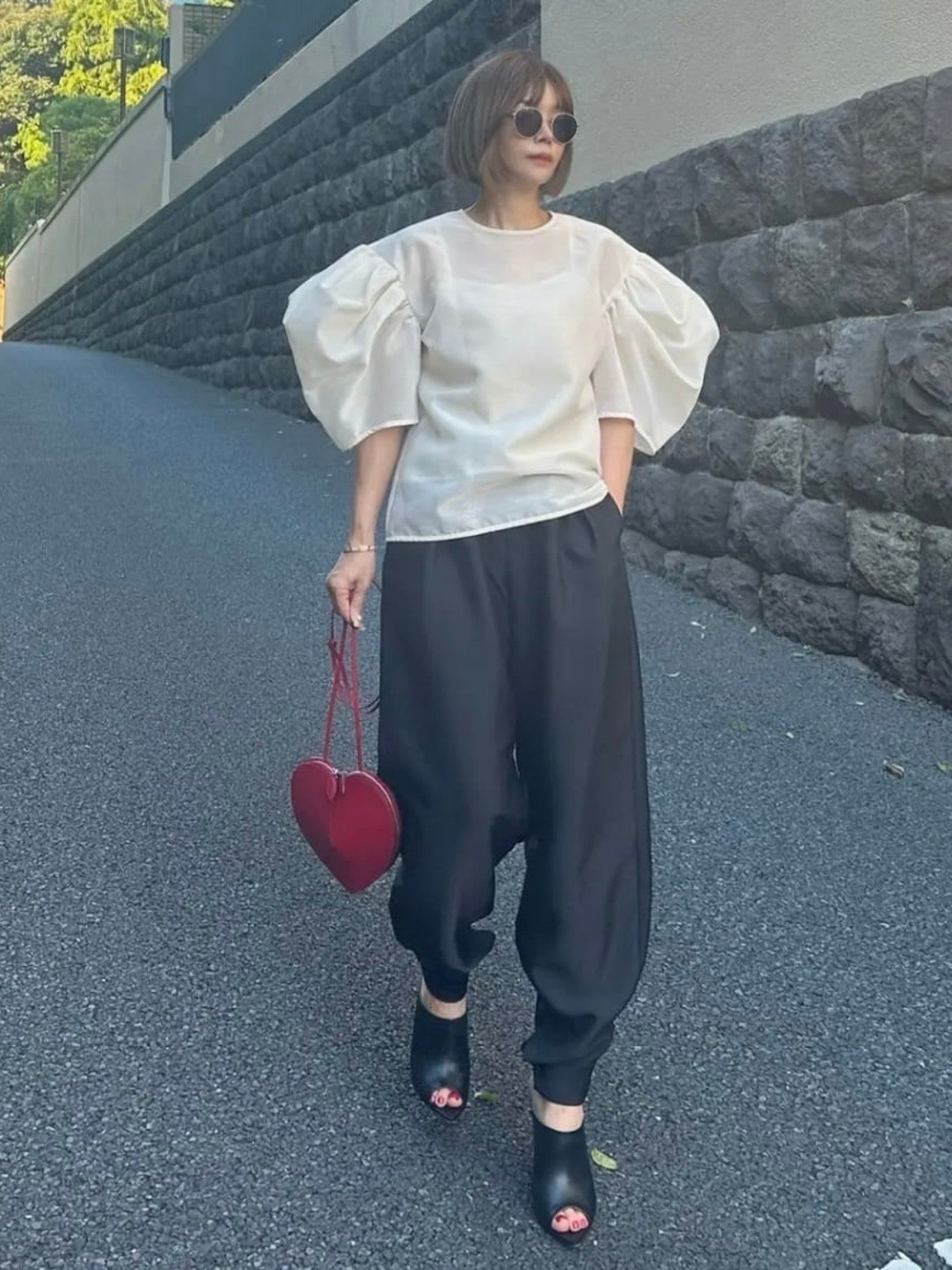 Satin Cocoon Pants Juline