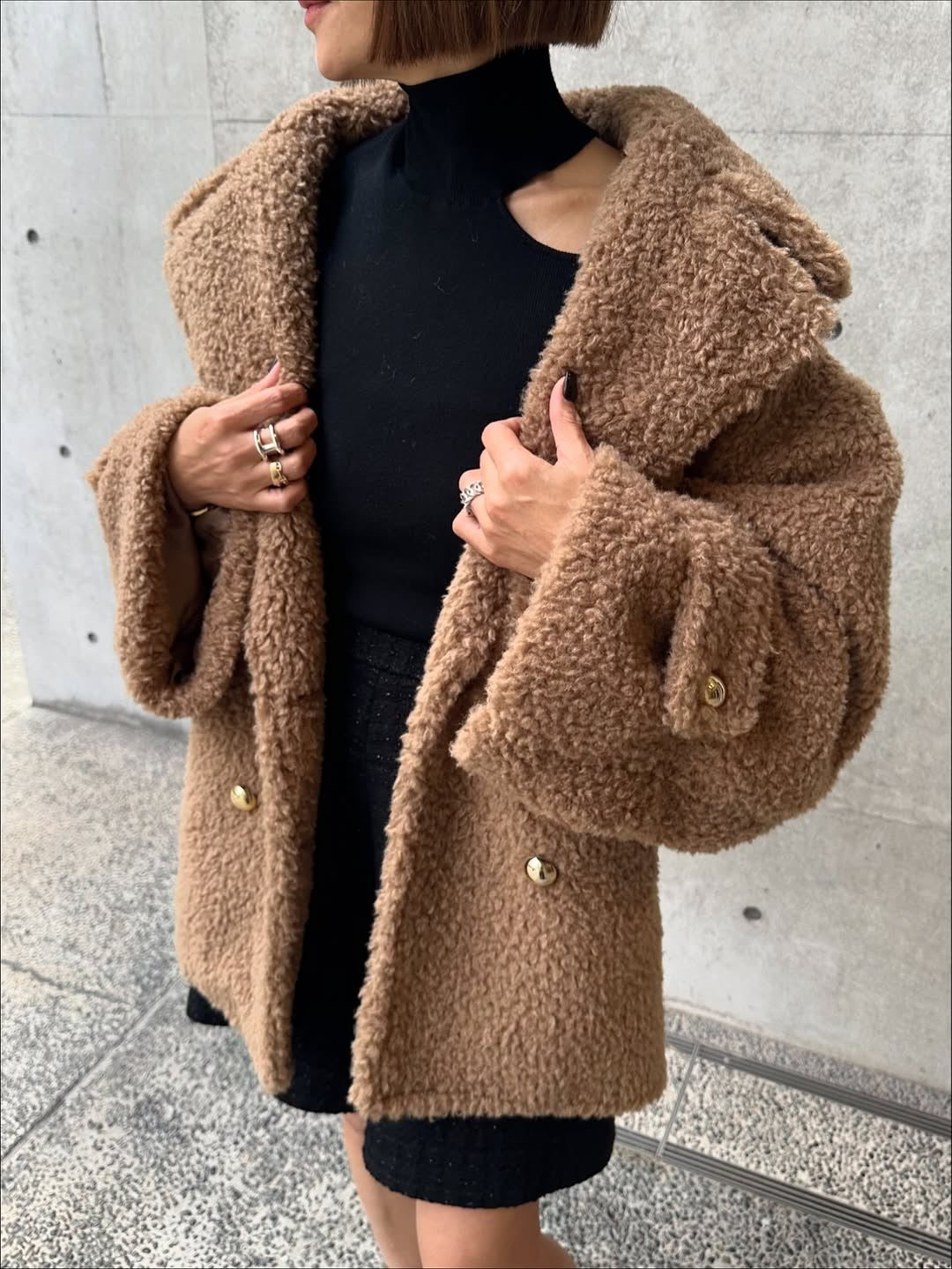 モデル身長:157.5㎝ / サイズ:FREE