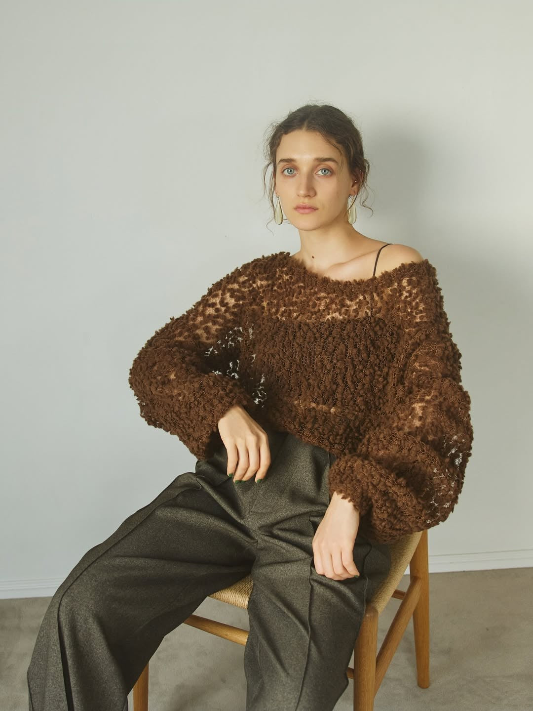 ハイウエストタックワイドパンツ Lara