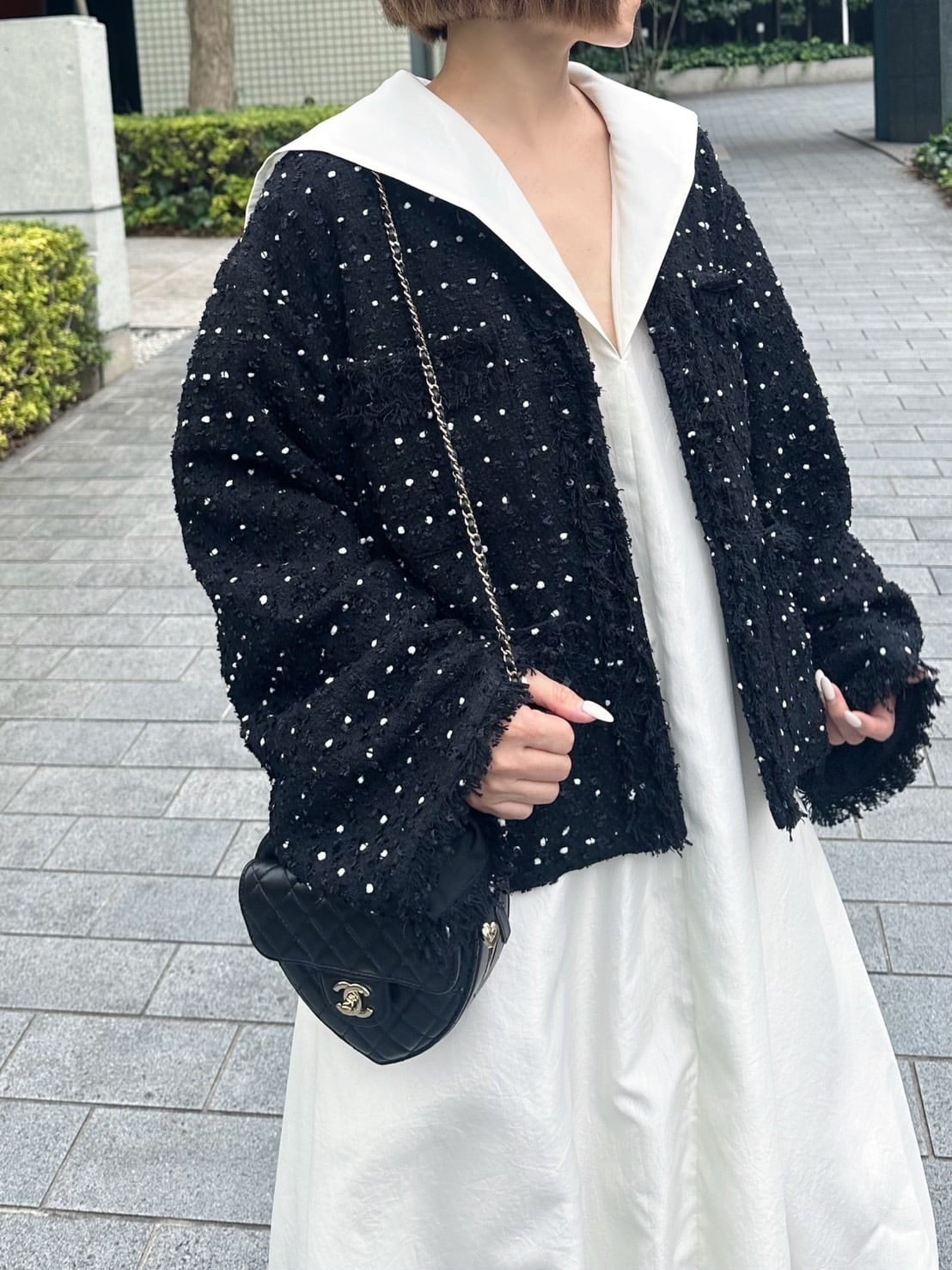 モデル身長:157.5㎝ / サイズ:FREE