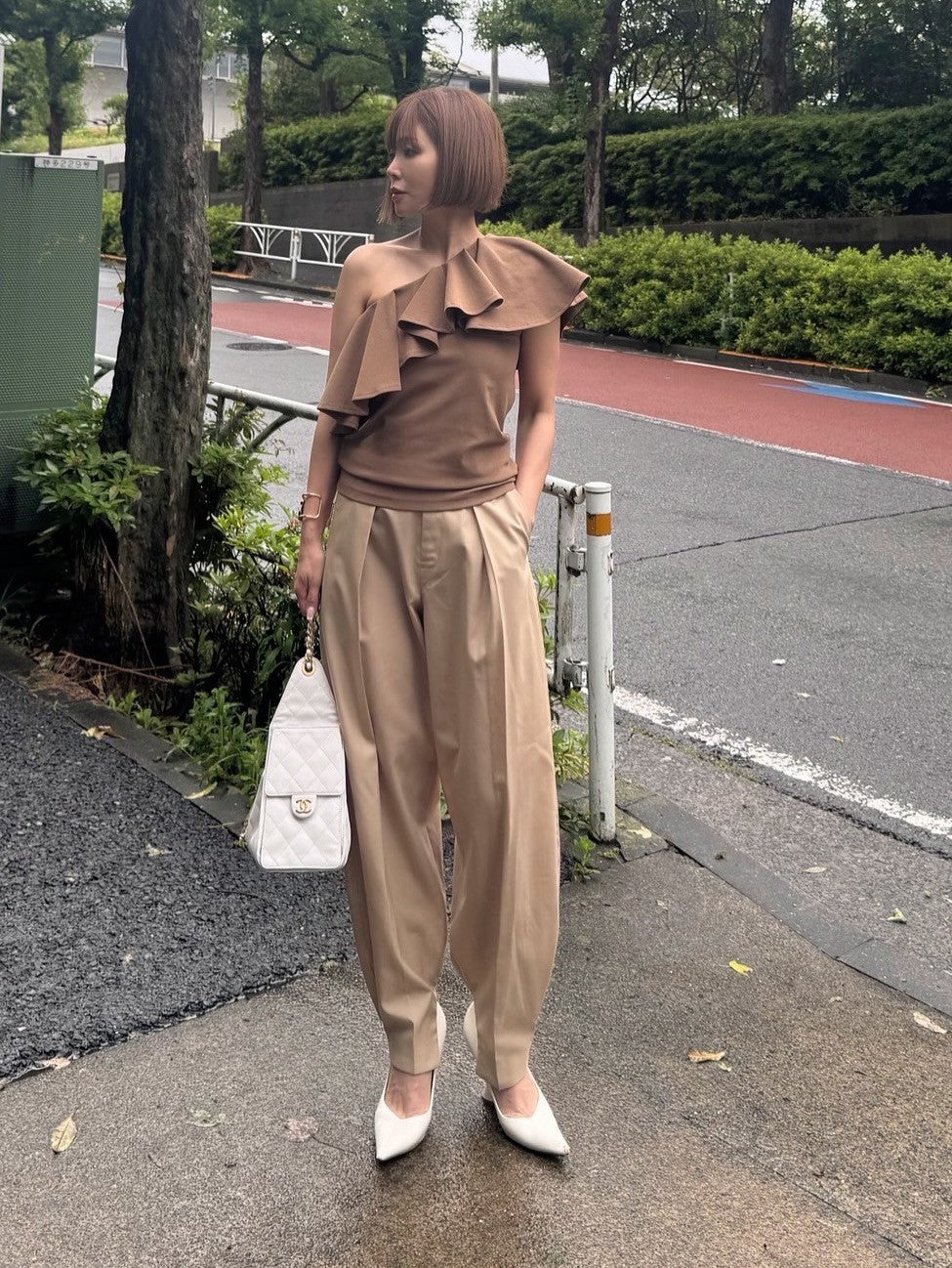 モデル身長:157.5㎝ / サイズ:FREE