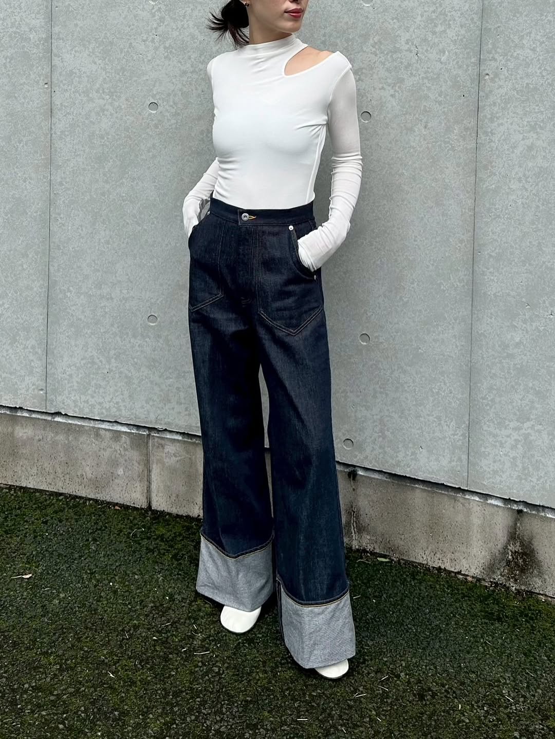 ショルダーオープンカットオフT Colas