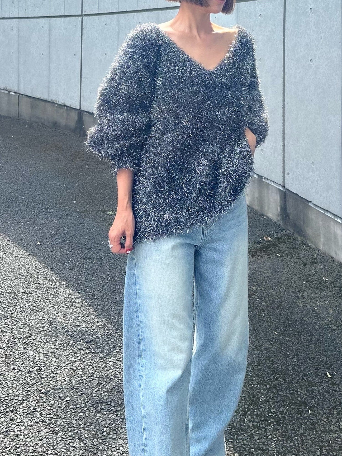 モデル身長:157.5㎝ / サイズ:FREE