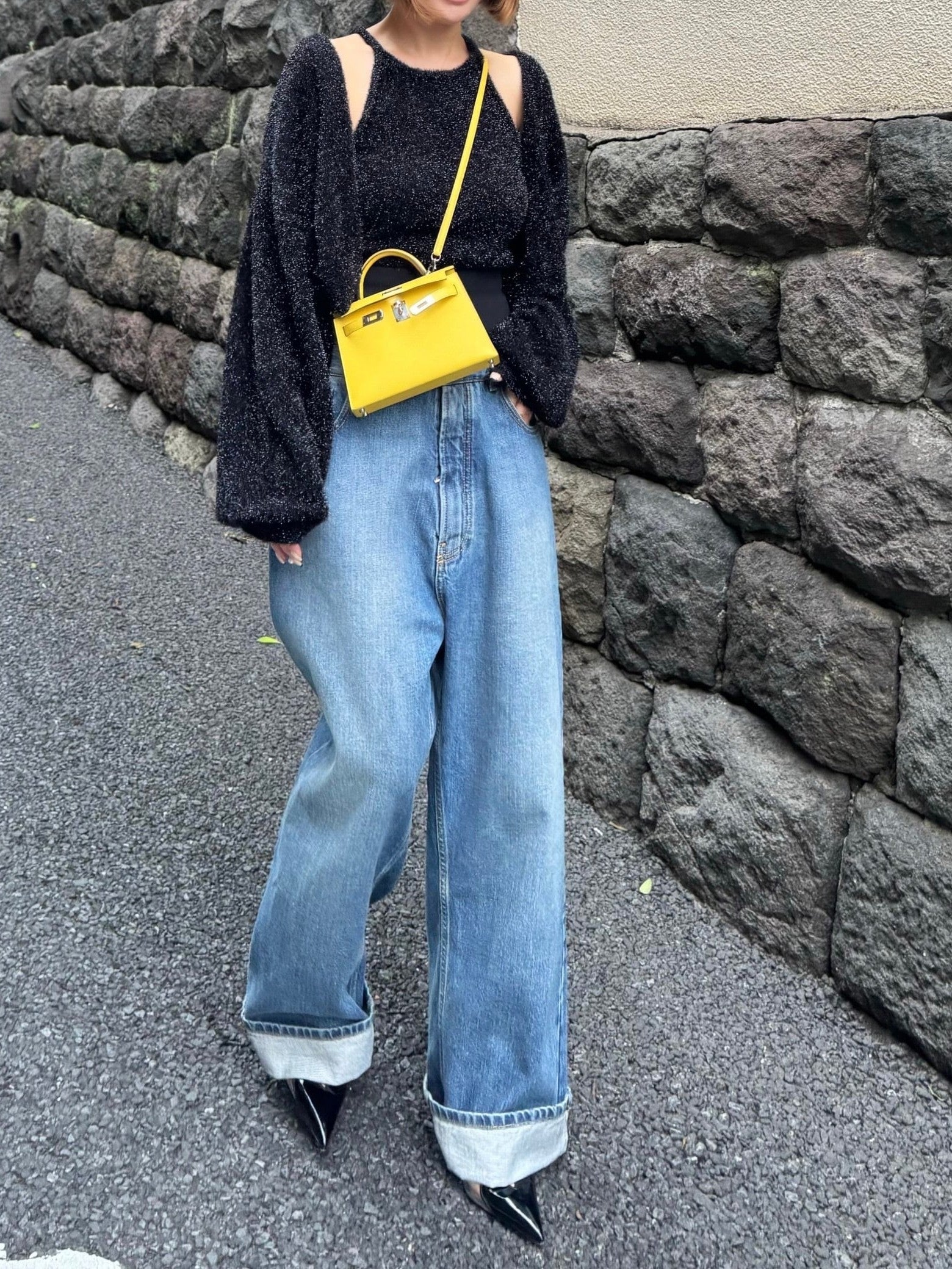 モデル身長:157.5㎝ / サイズ:FREE