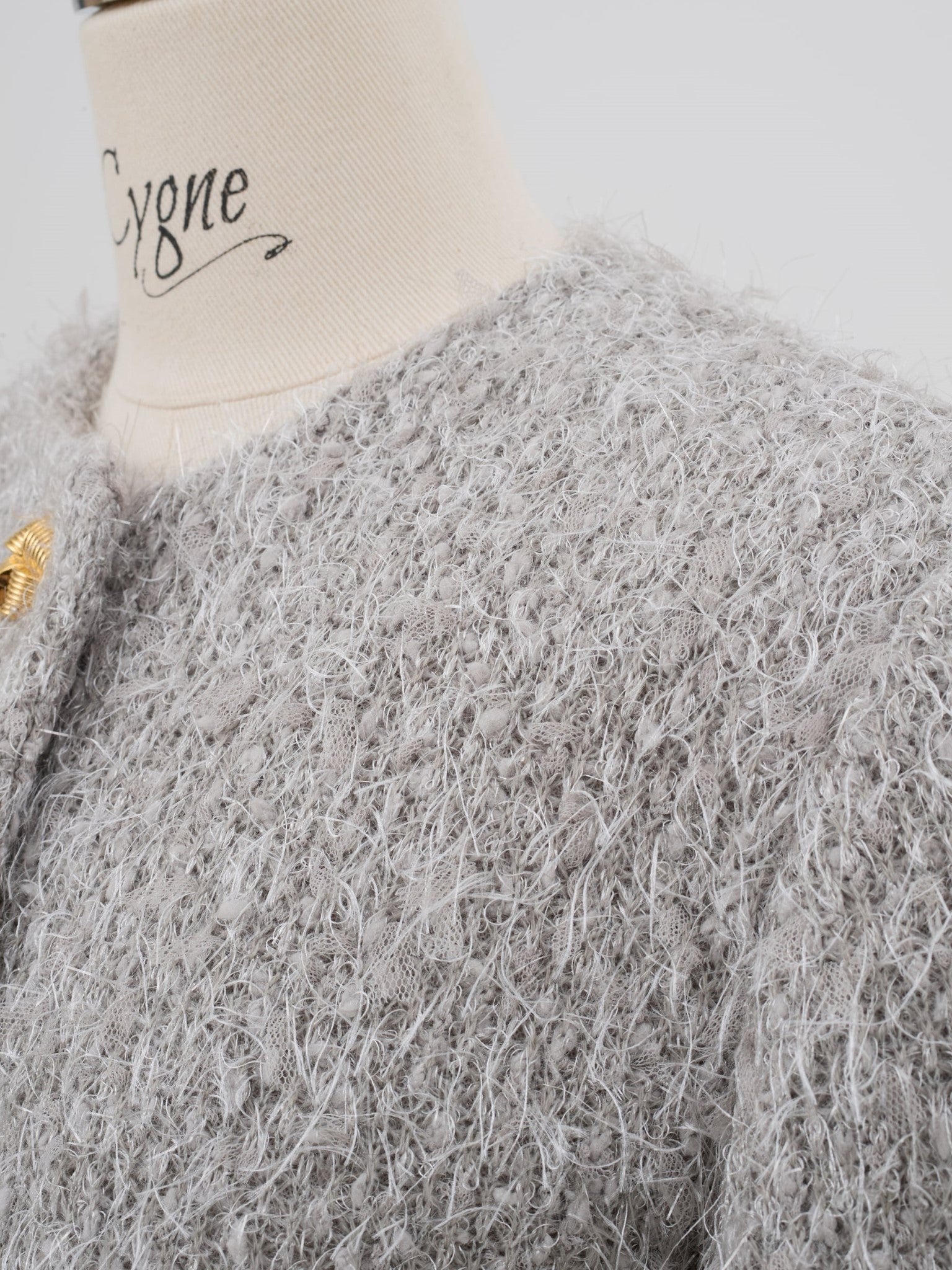 Yvonne shaggy tweed jacket