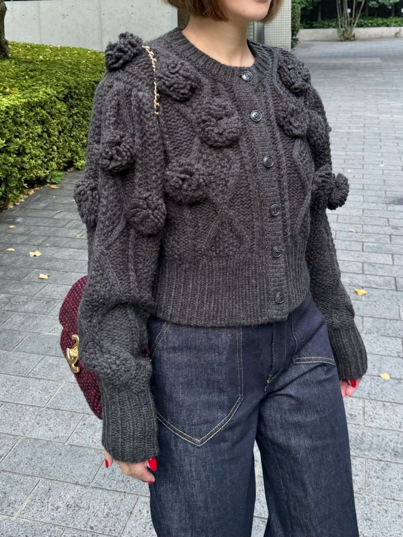 フラワーモチーフカーディガン Rose