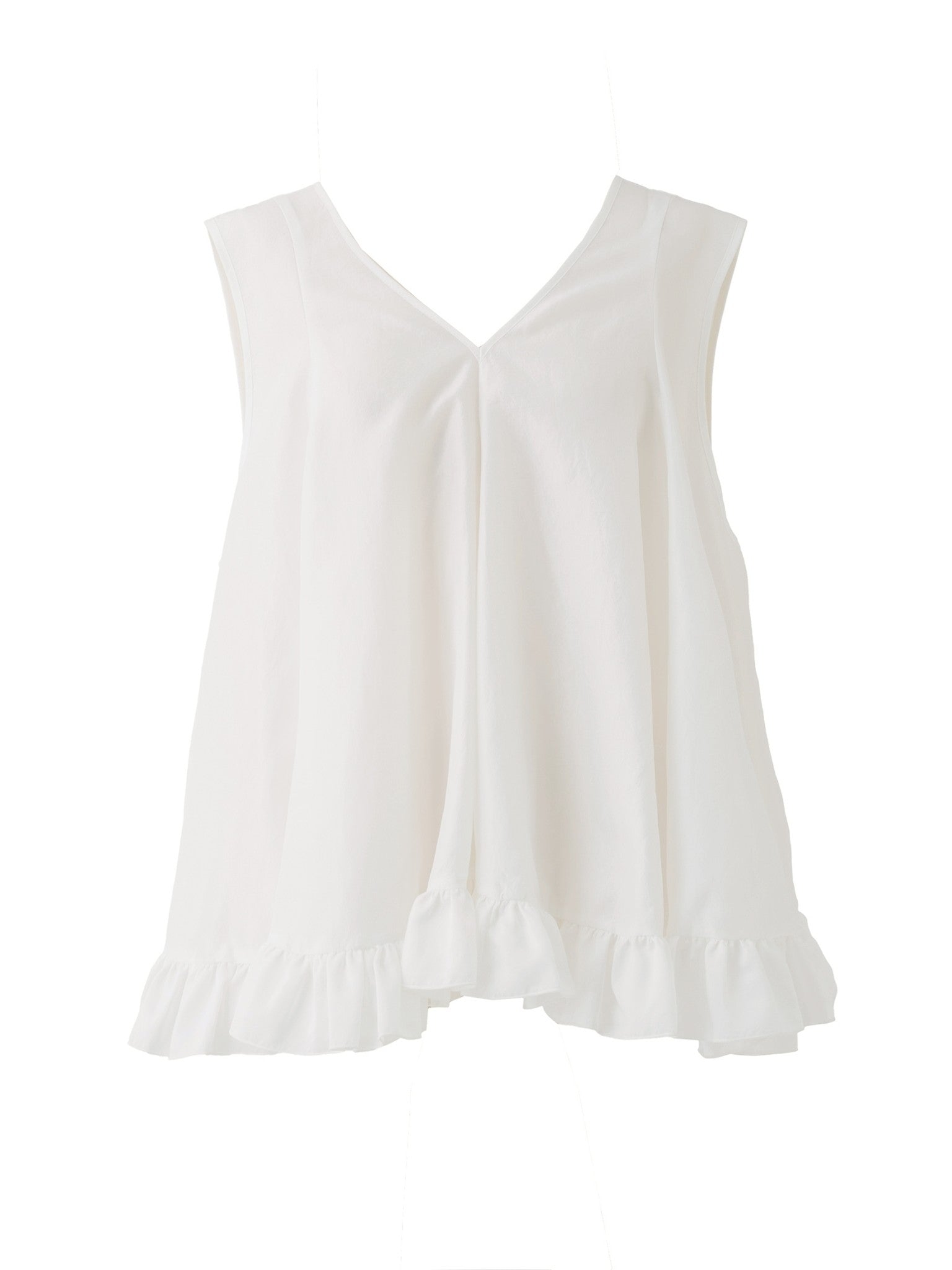 Jean flared frill top