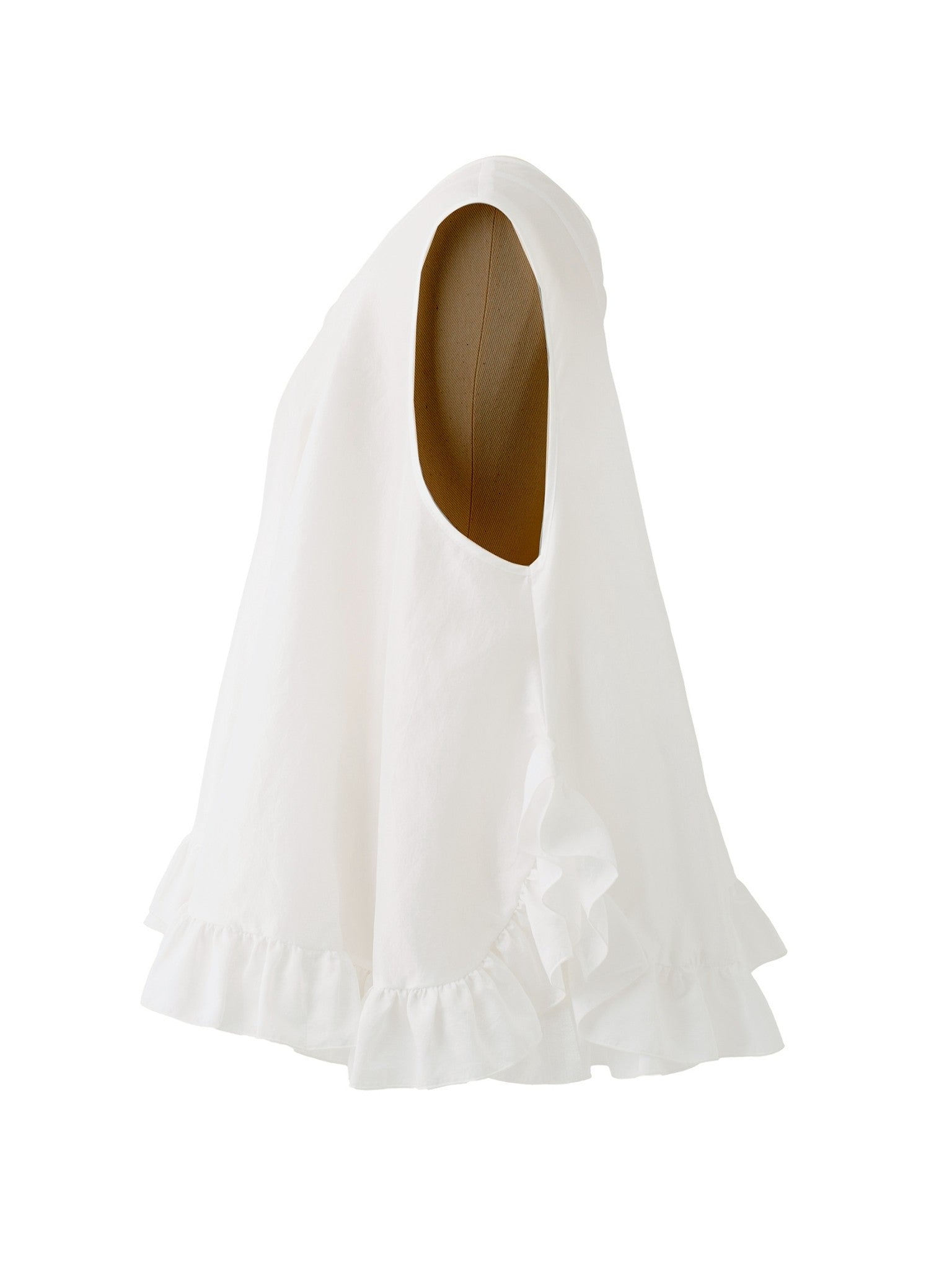 Jean flared frill top