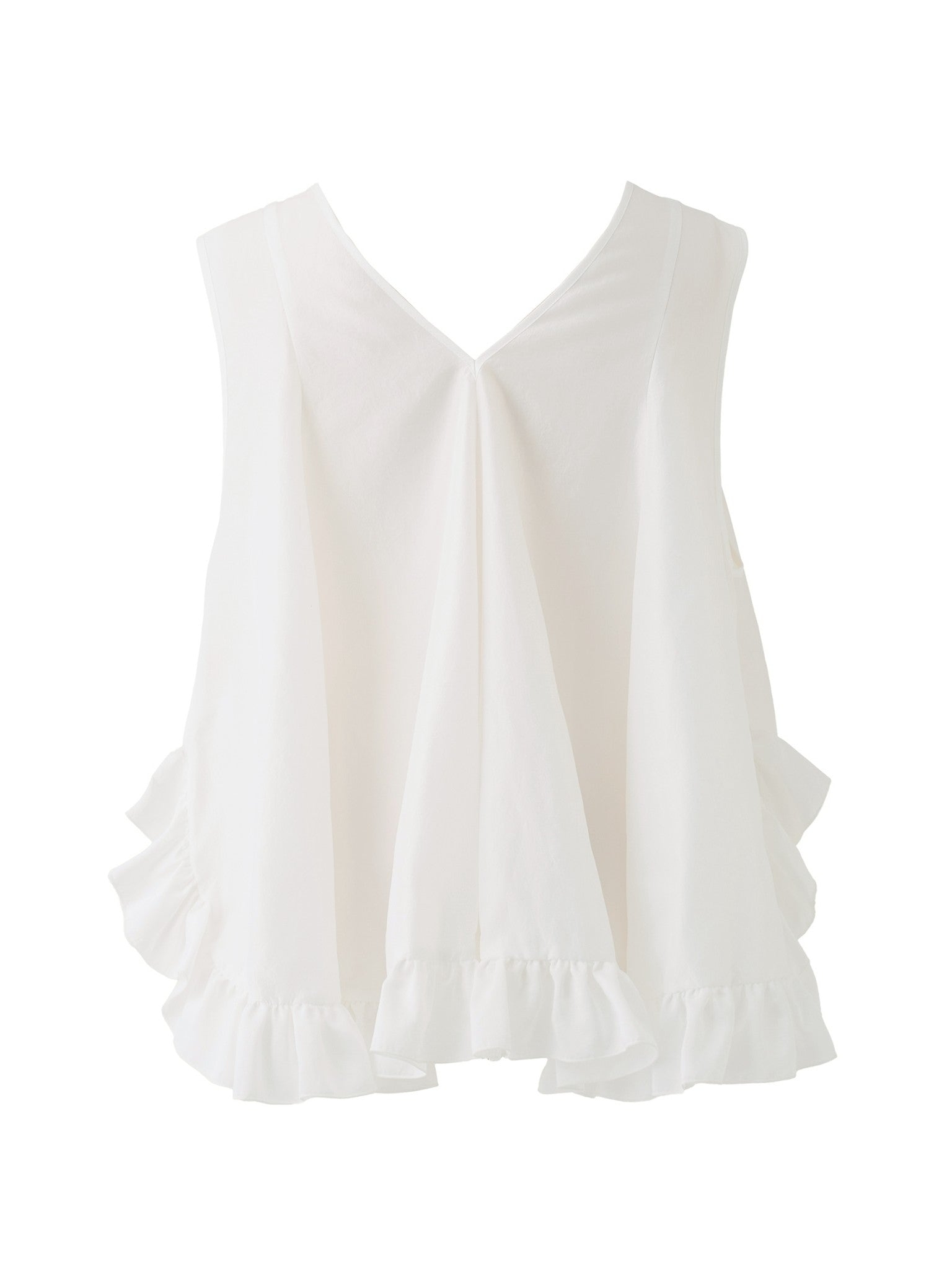 Jean flared frill top