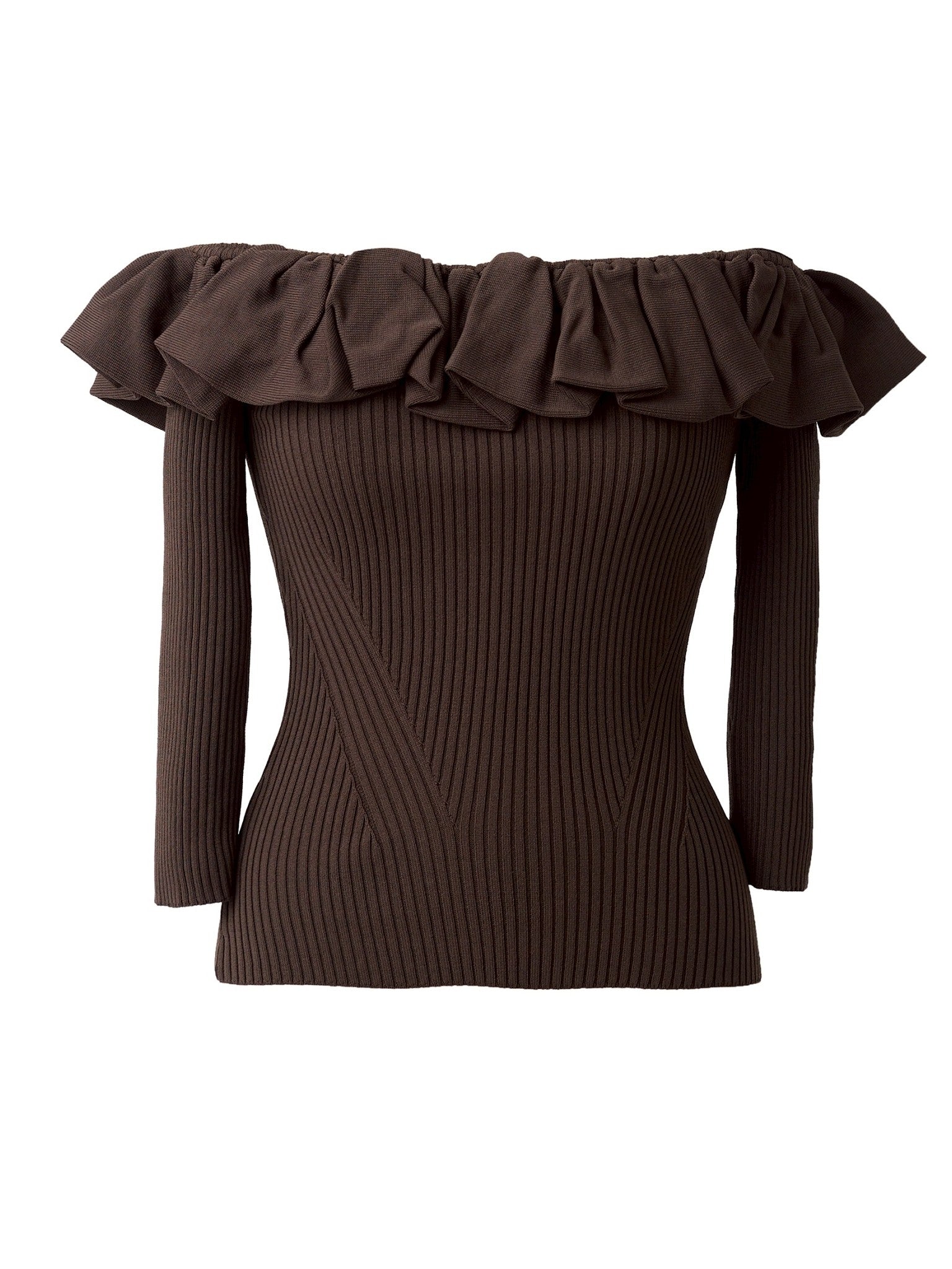 ランダムフリルオフショルニット Vera