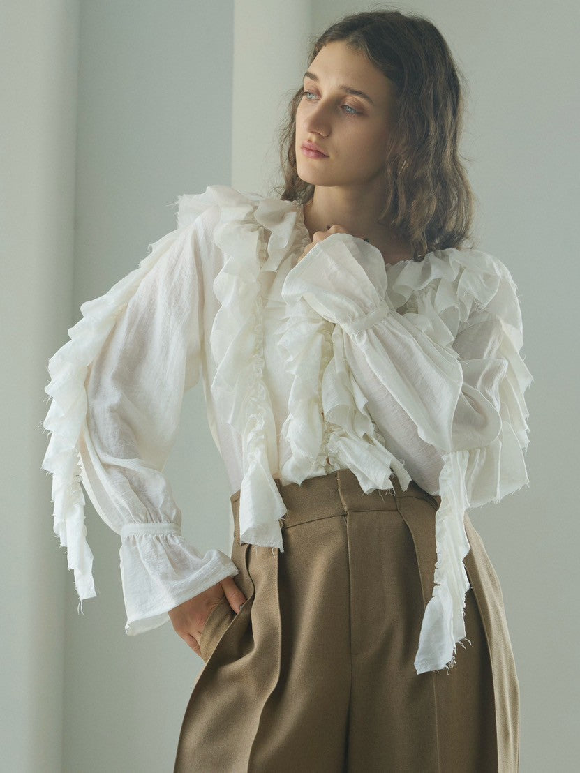 ボリュームフリルブラウス Alan