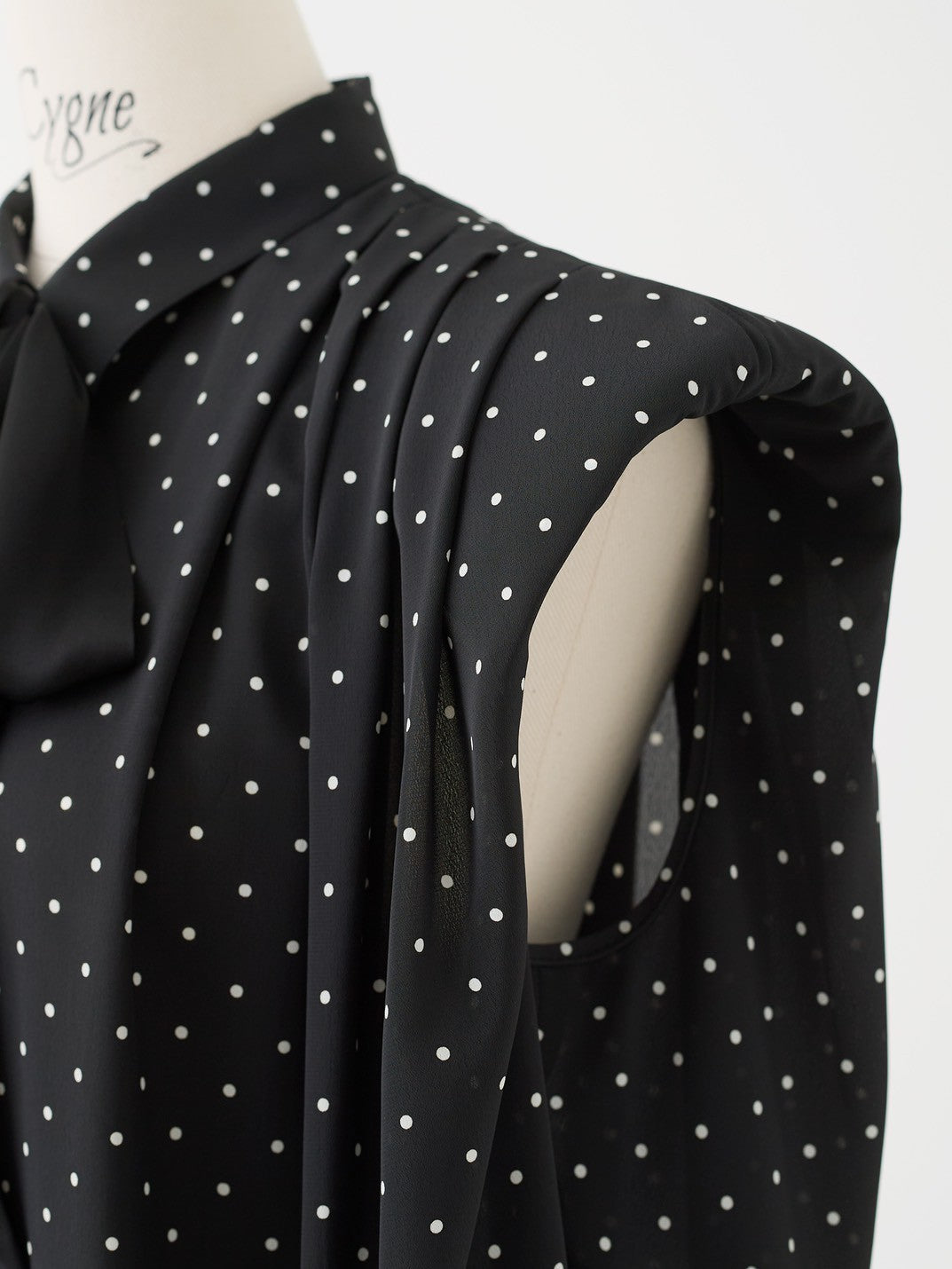 Audrey Power Shoulder Bowtie Blouse