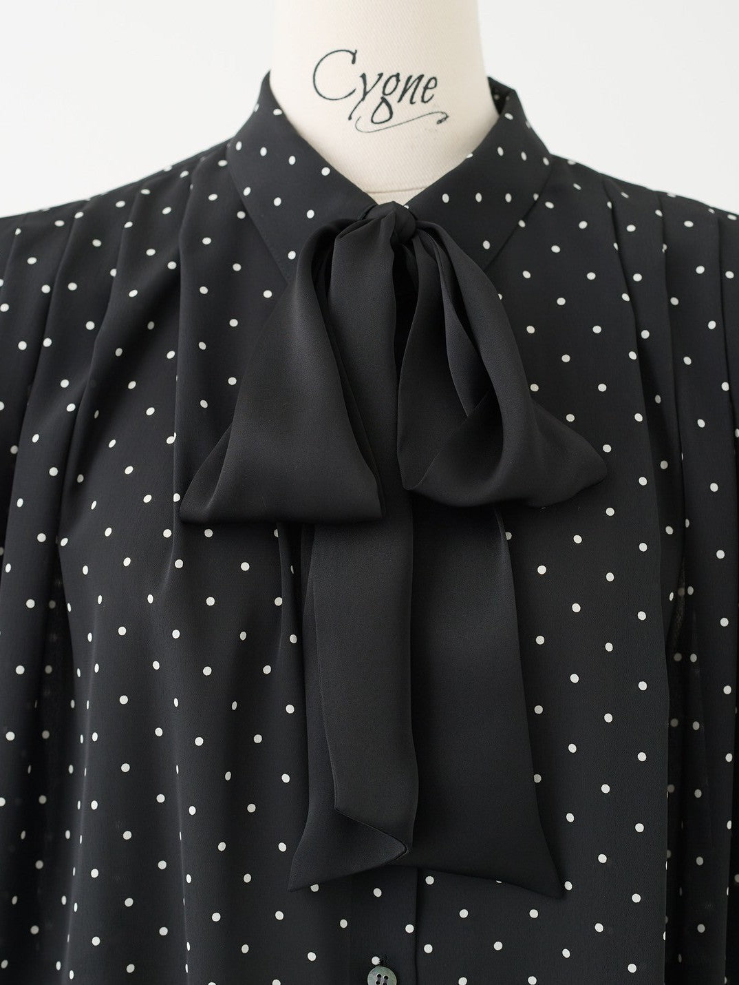 Audrey Power Shoulder Bowtie Blouse
