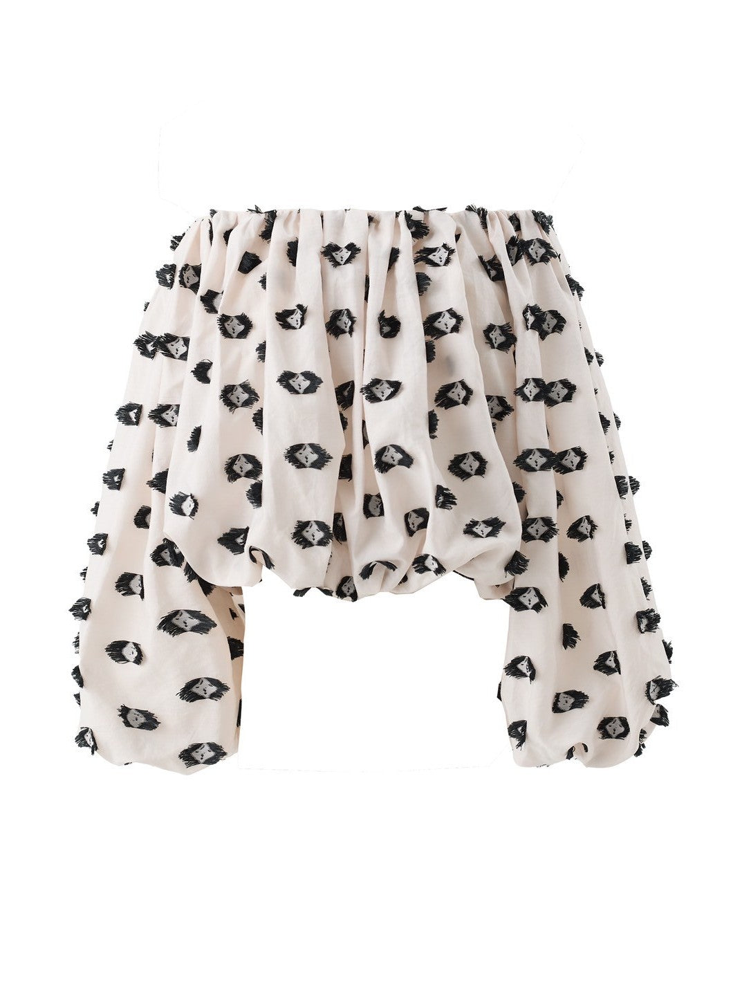 Daniele Off-the-Shoulder Jacquard Blouse