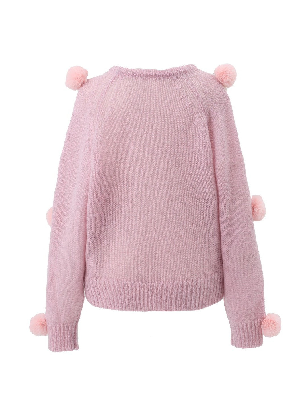 ファーポンポンニット ene