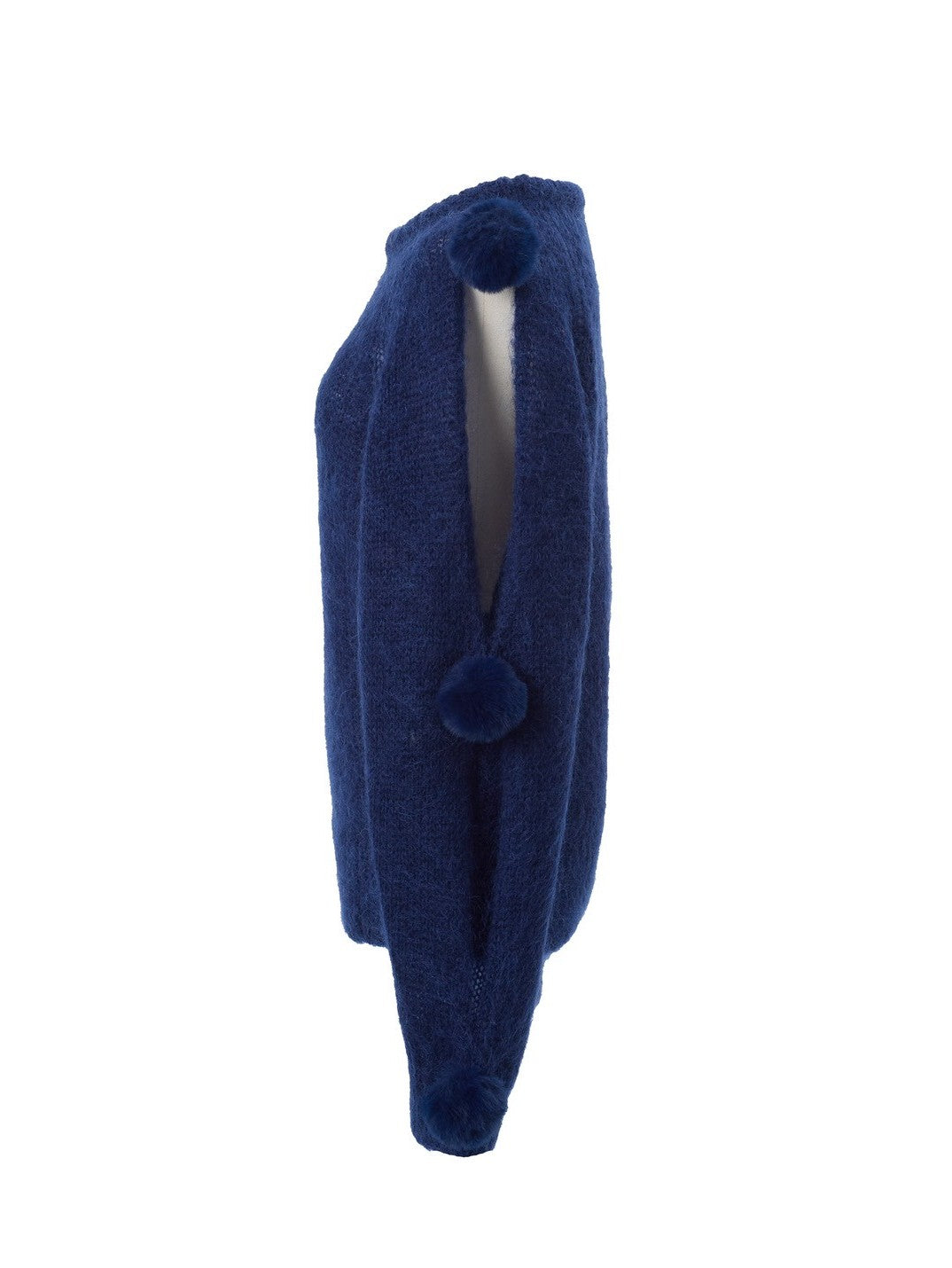 ファーポンポンニット ene