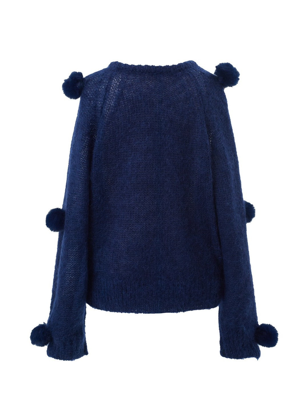 ファーポンポンニット ene