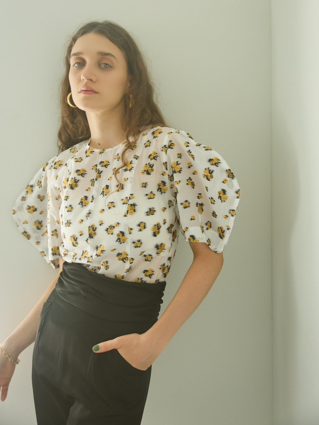 フラワージャガードトップス Floran