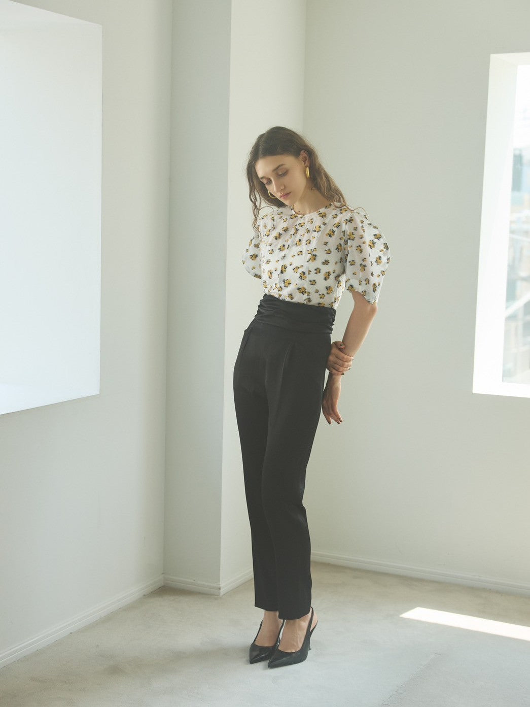 フラワージャガードトップス Floran