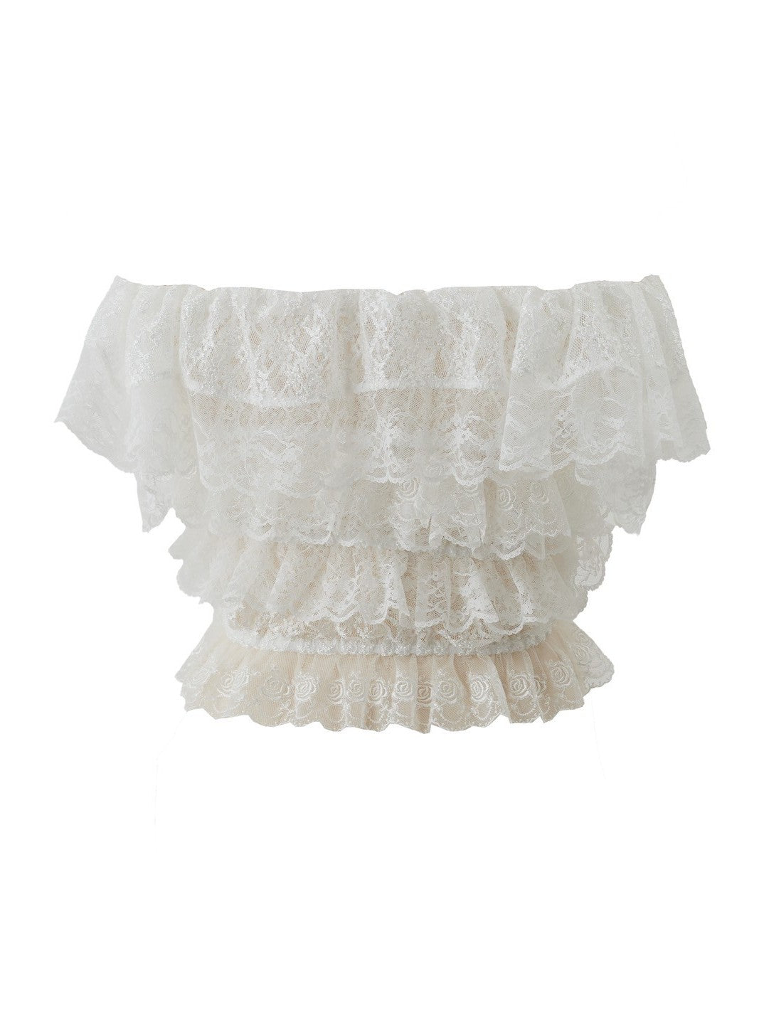 Off-the-shoulder lace blouse Maruru