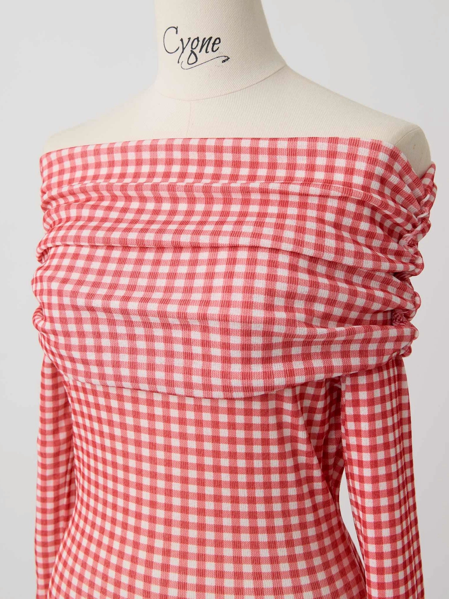 ギンガムオフショルトップス Namie