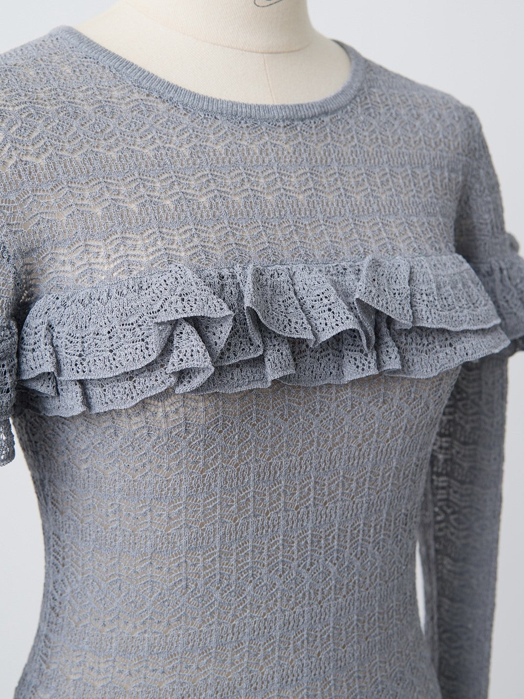 透かし柄ニットプルオーバー Nina