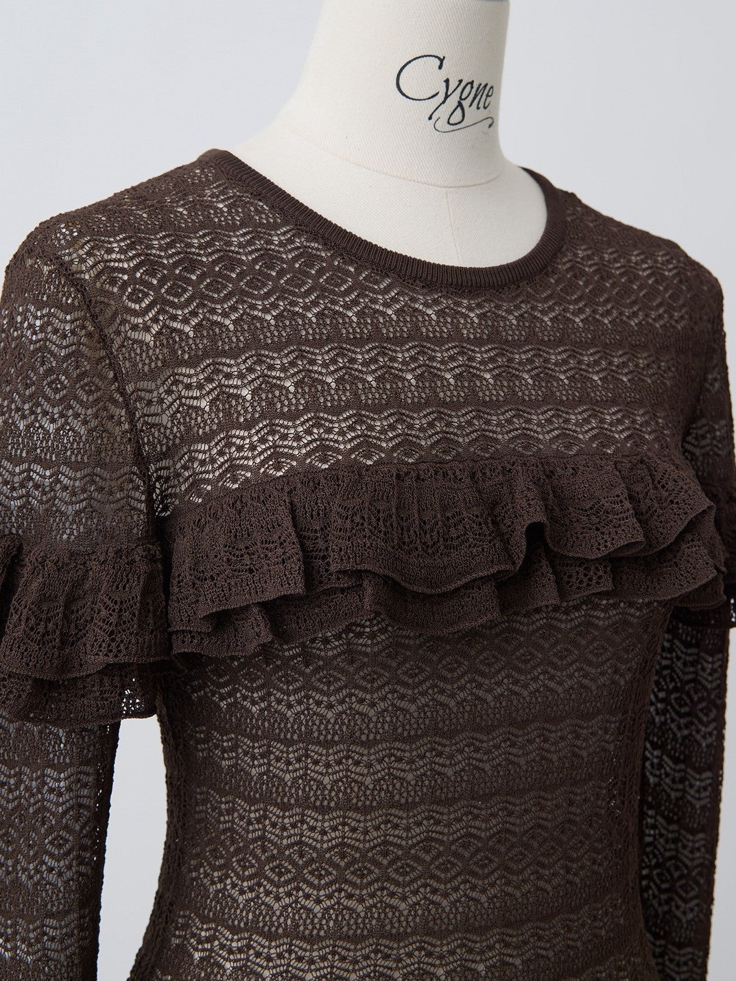 透かし柄ニットプルオーバー Nina