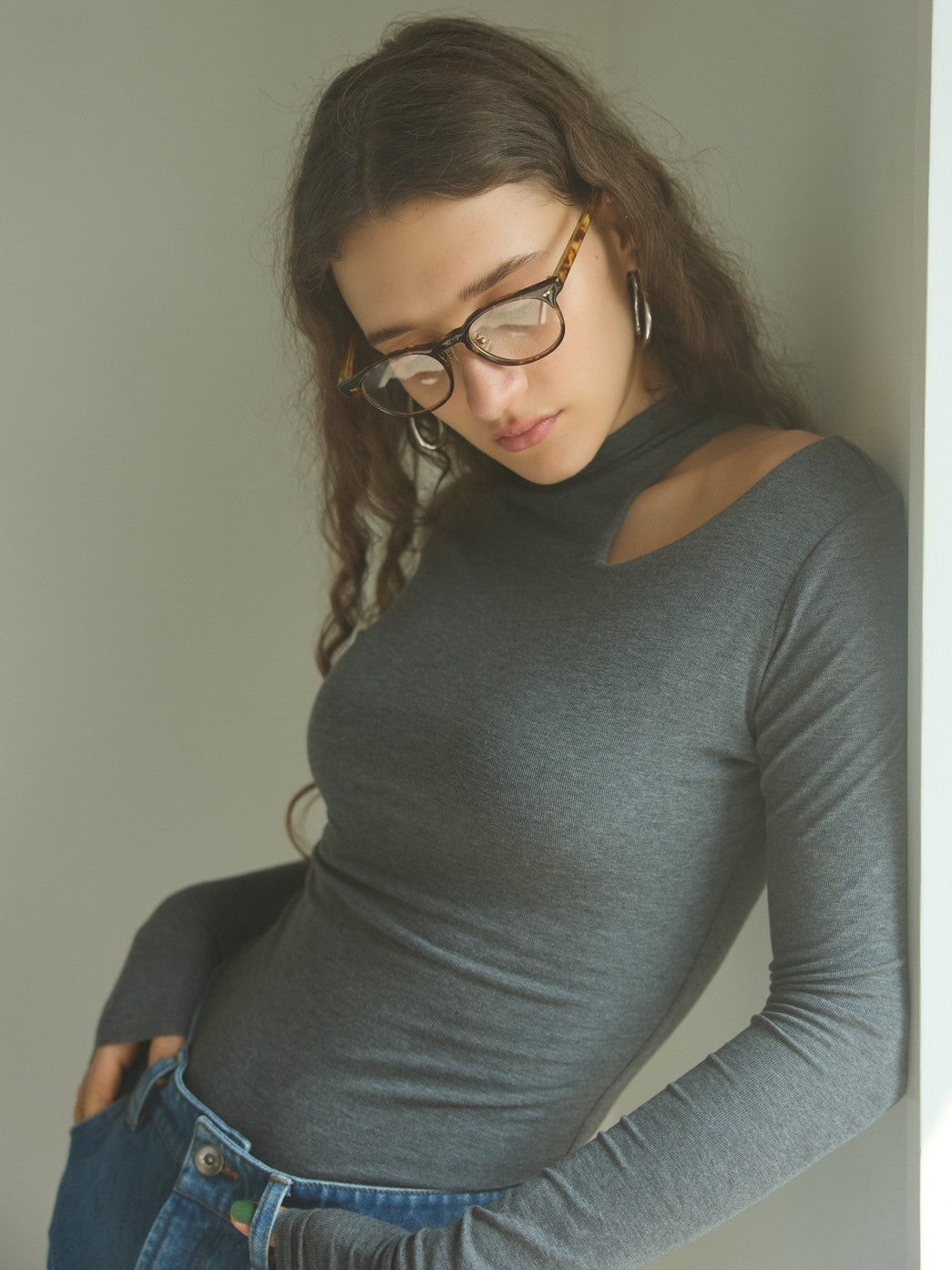 ショルダーオープンカットオフT Colas