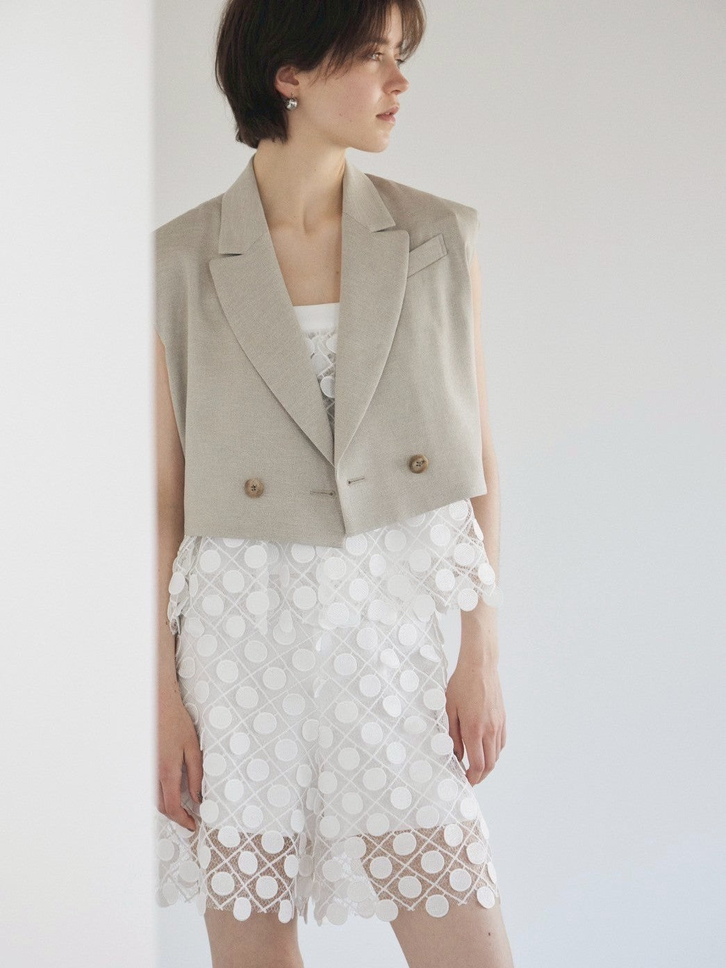 パワショルショート丈ジレ Patric