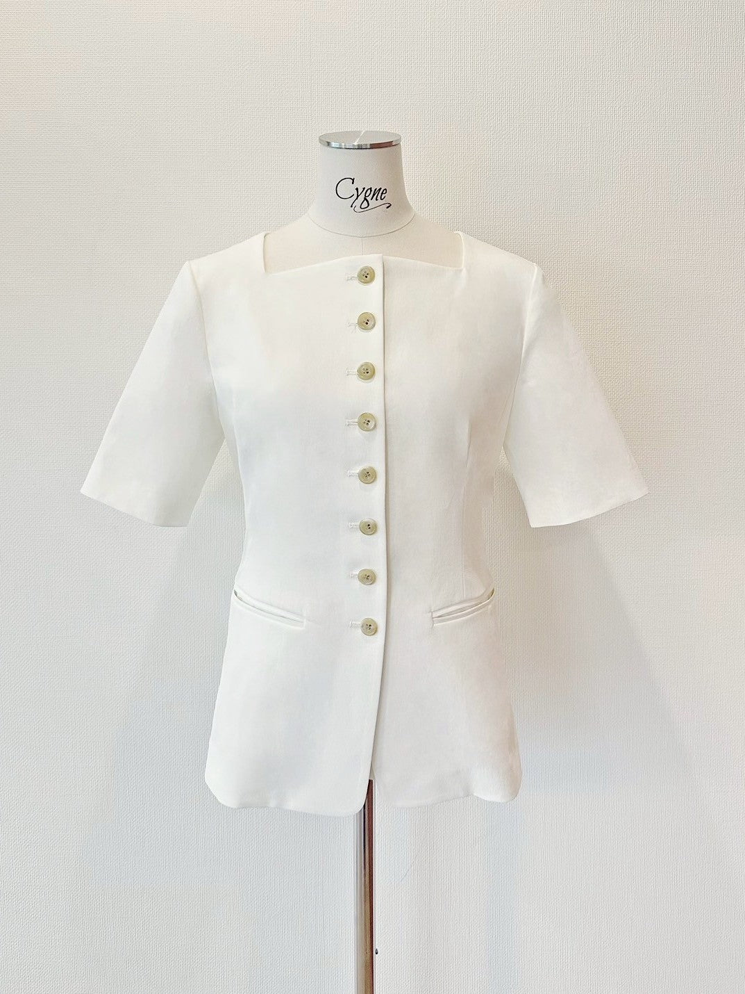 Square collar short sleeve jacket Chary