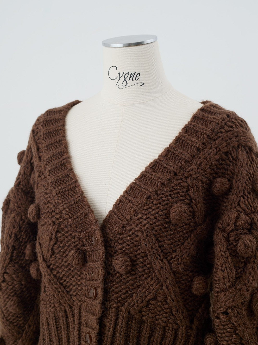 手編みポンポンカーディガン Florent