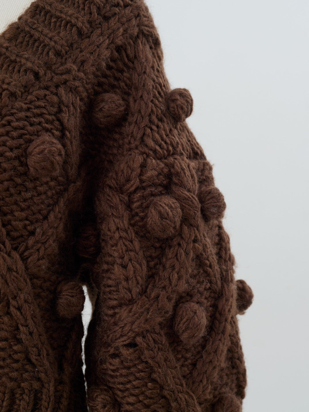 手編みポンポンカーディガン Florent